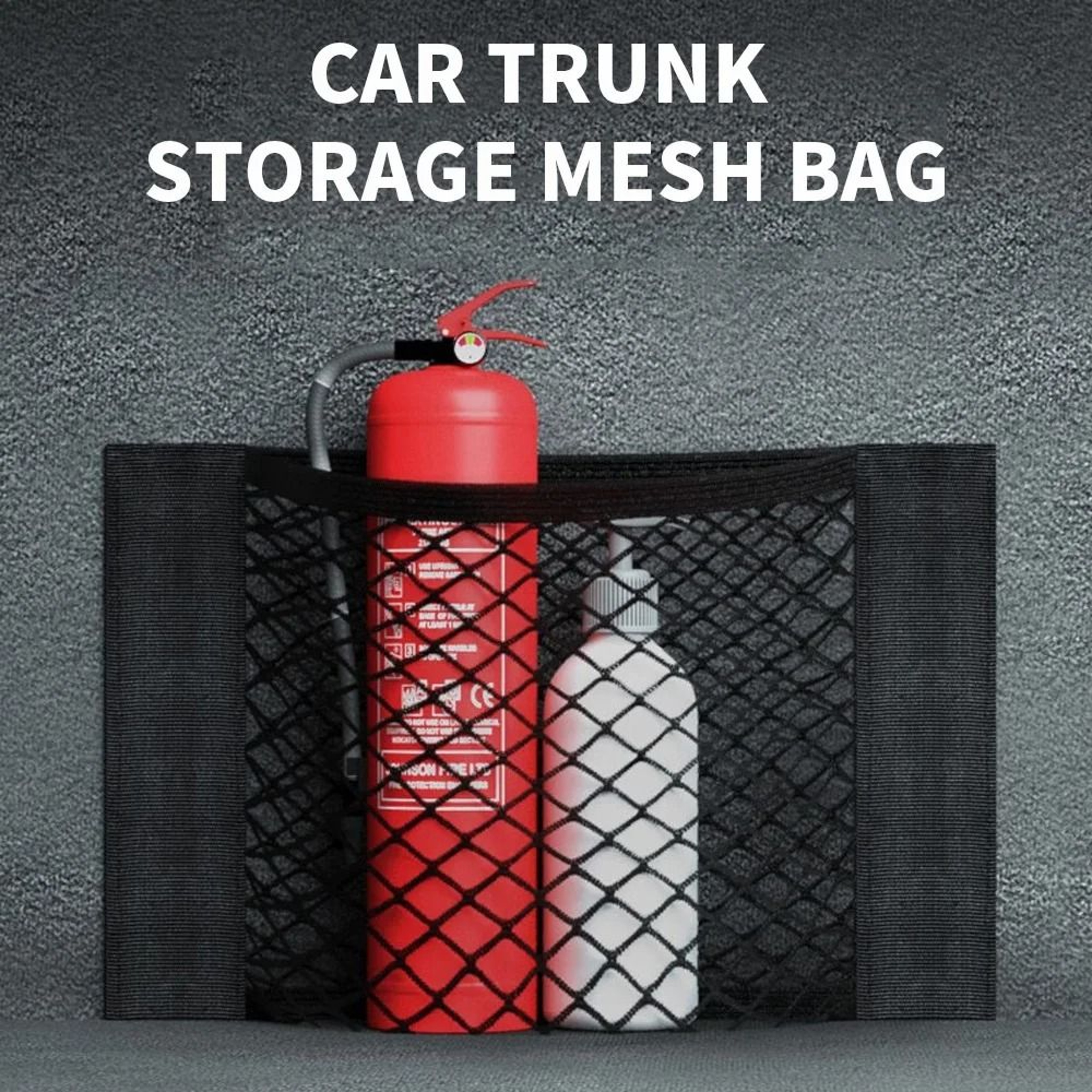 Universal Car Trunk Storage Net  Magic Elastic Sticker Mesh Pocket Organizer 1