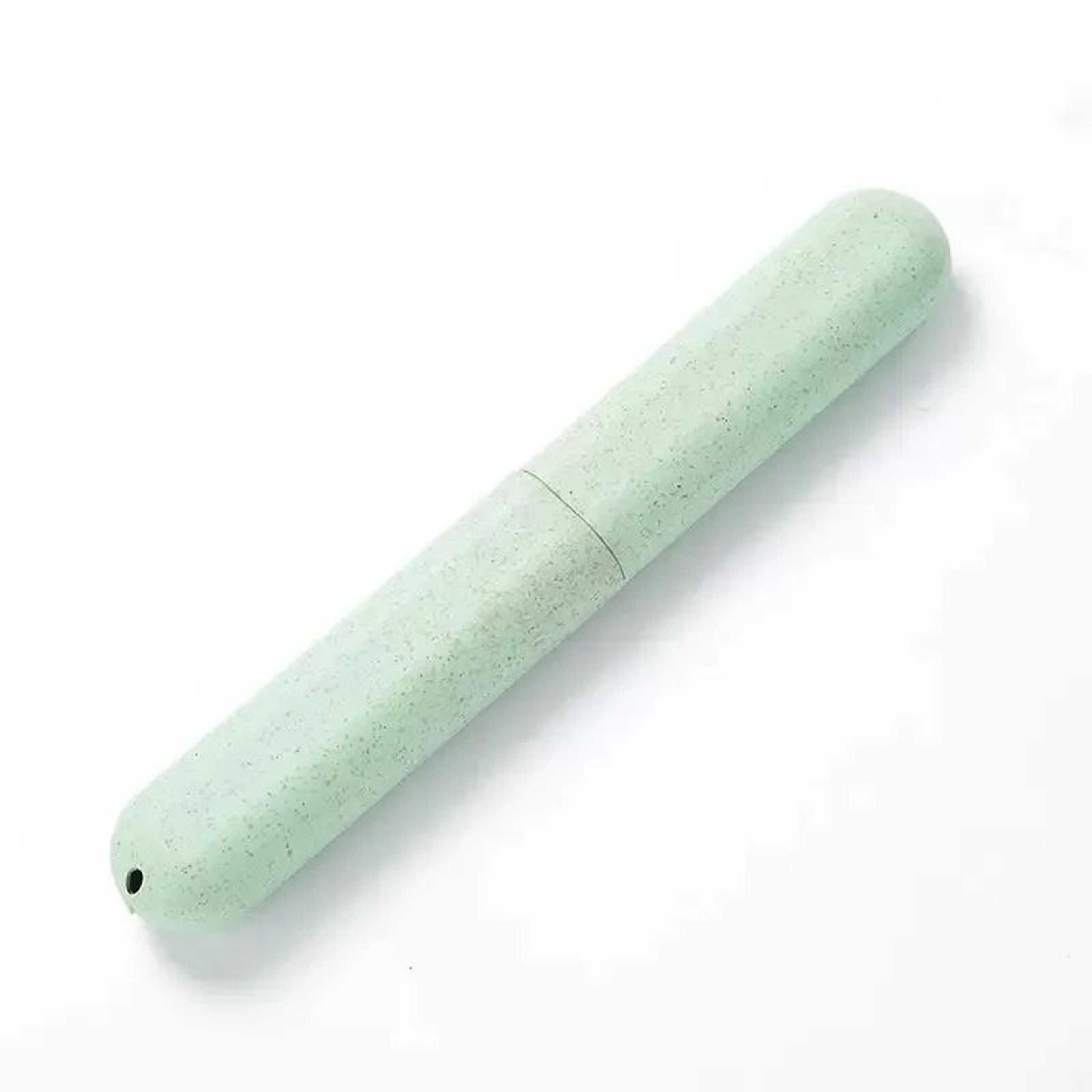 Portable Travel Toothbrush Storage Box  Compact Wheat Straw Hygiene Case 4