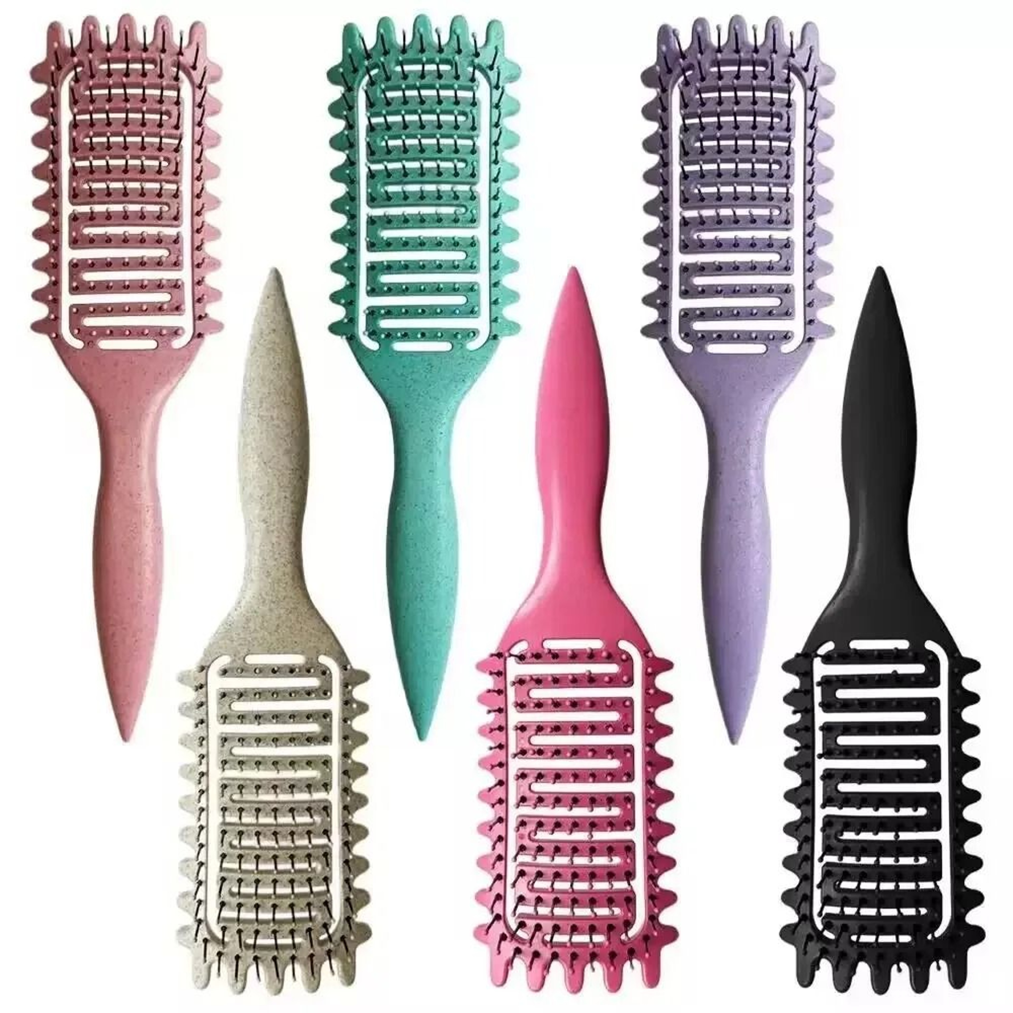 Curl Define Styling Brush  HollowOut Detangling Comb For Wet  Curly Hair 0