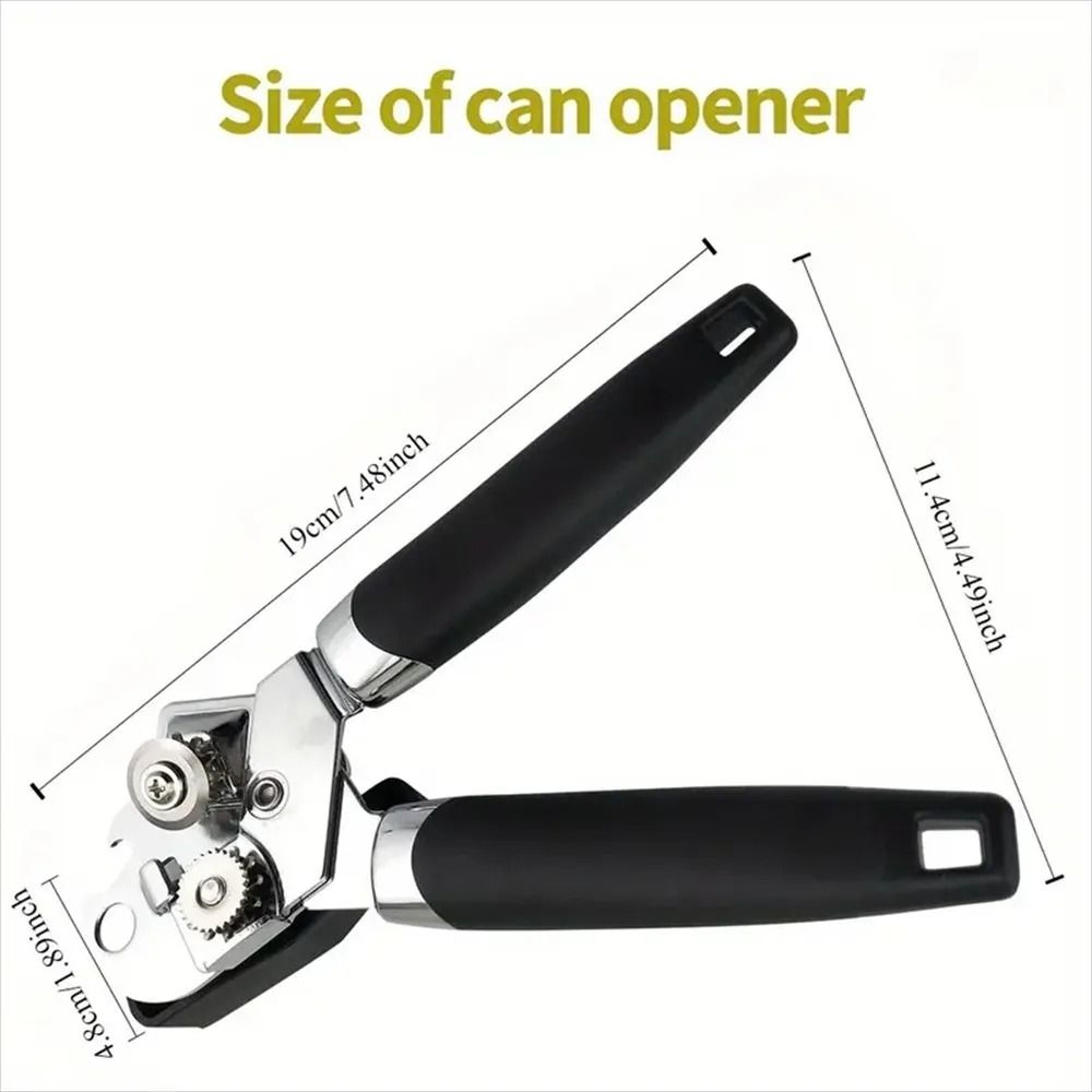 Professional Manual Can Opener  HeavyDuty Stainless Steel With Ergonomic Comfort Grip 1
