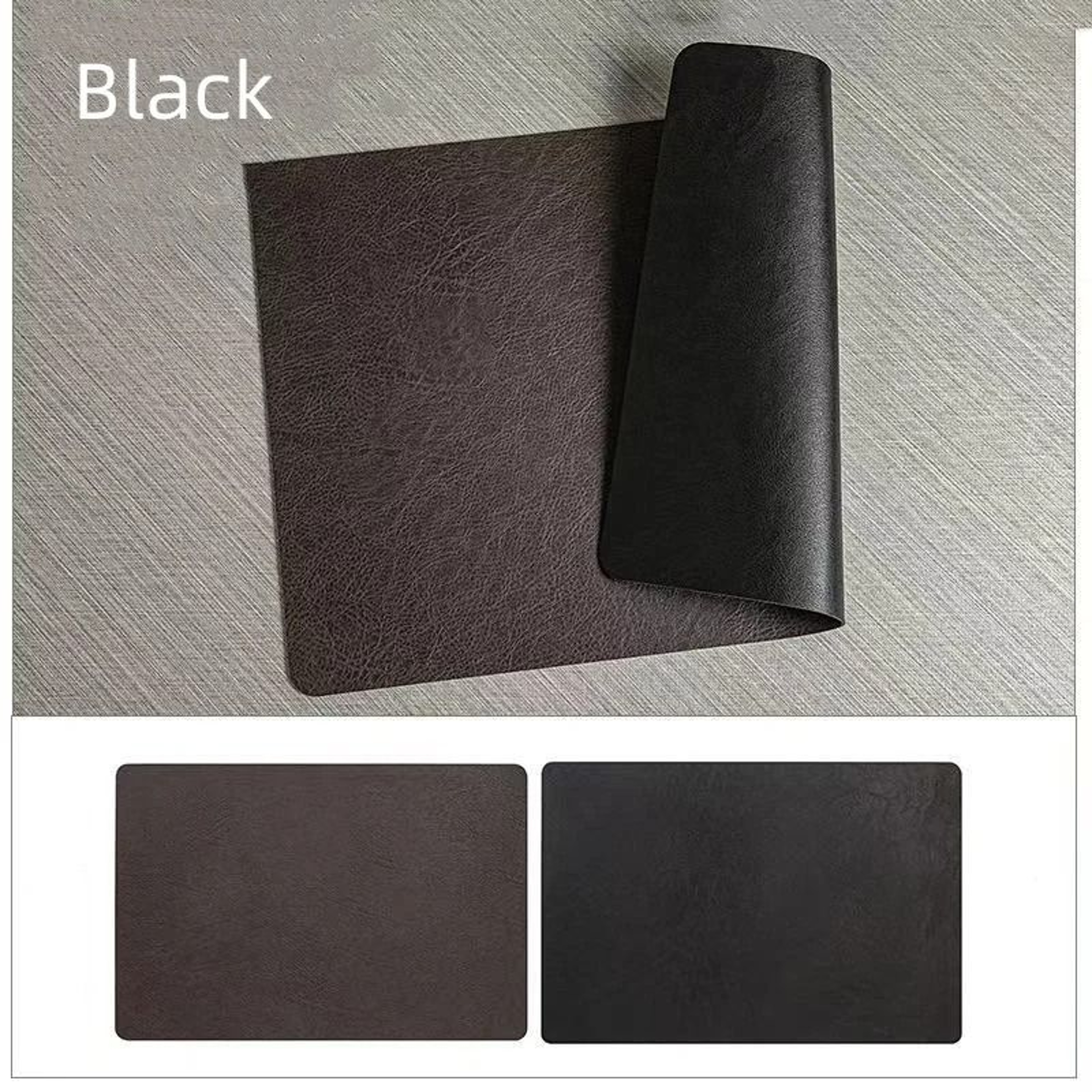 Premium Faux Leather Placemats  DoubleSided HeatResistant  Waterproof Dining Set 7