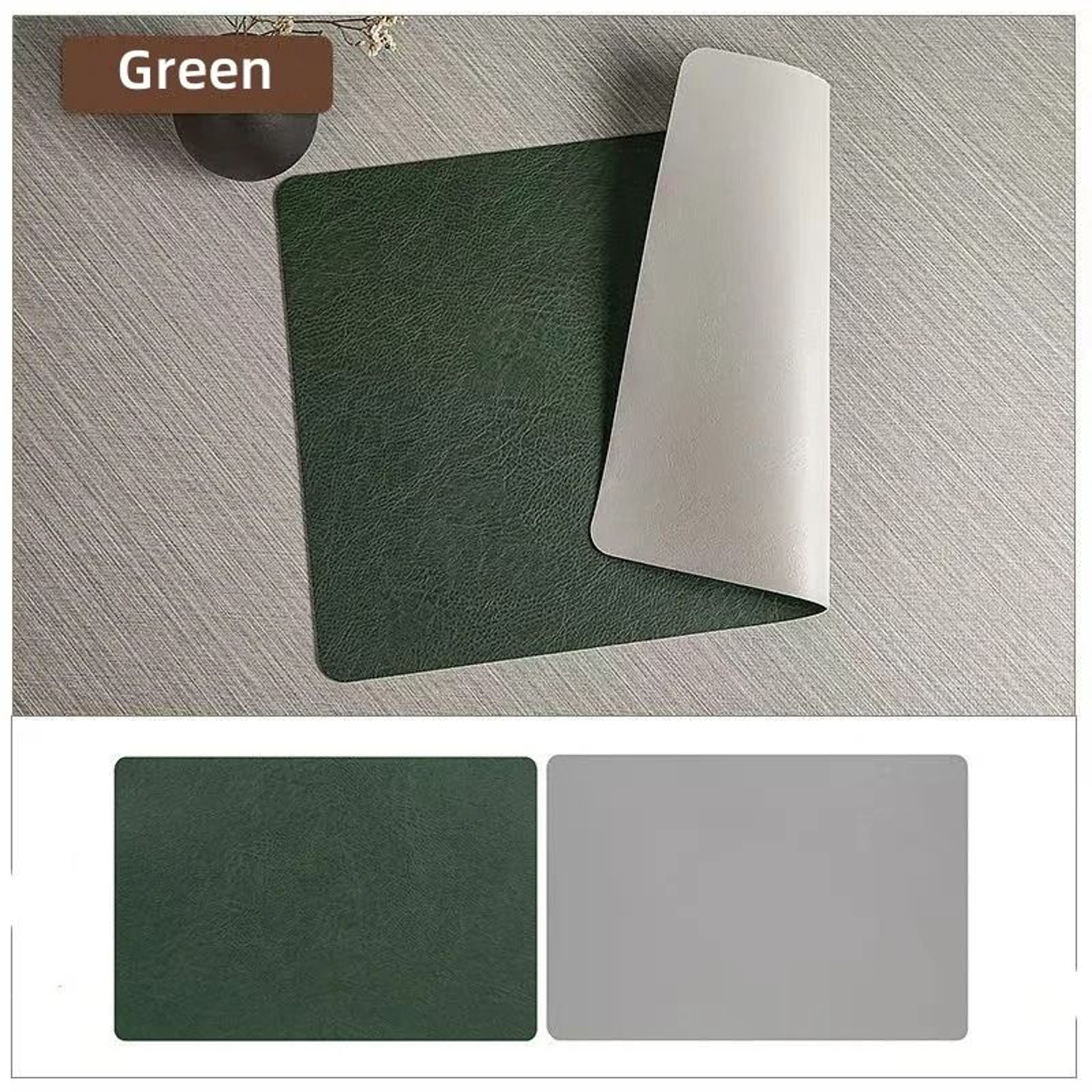 Premium Faux Leather Placemats  DoubleSided HeatResistant  Waterproof Dining Set 8