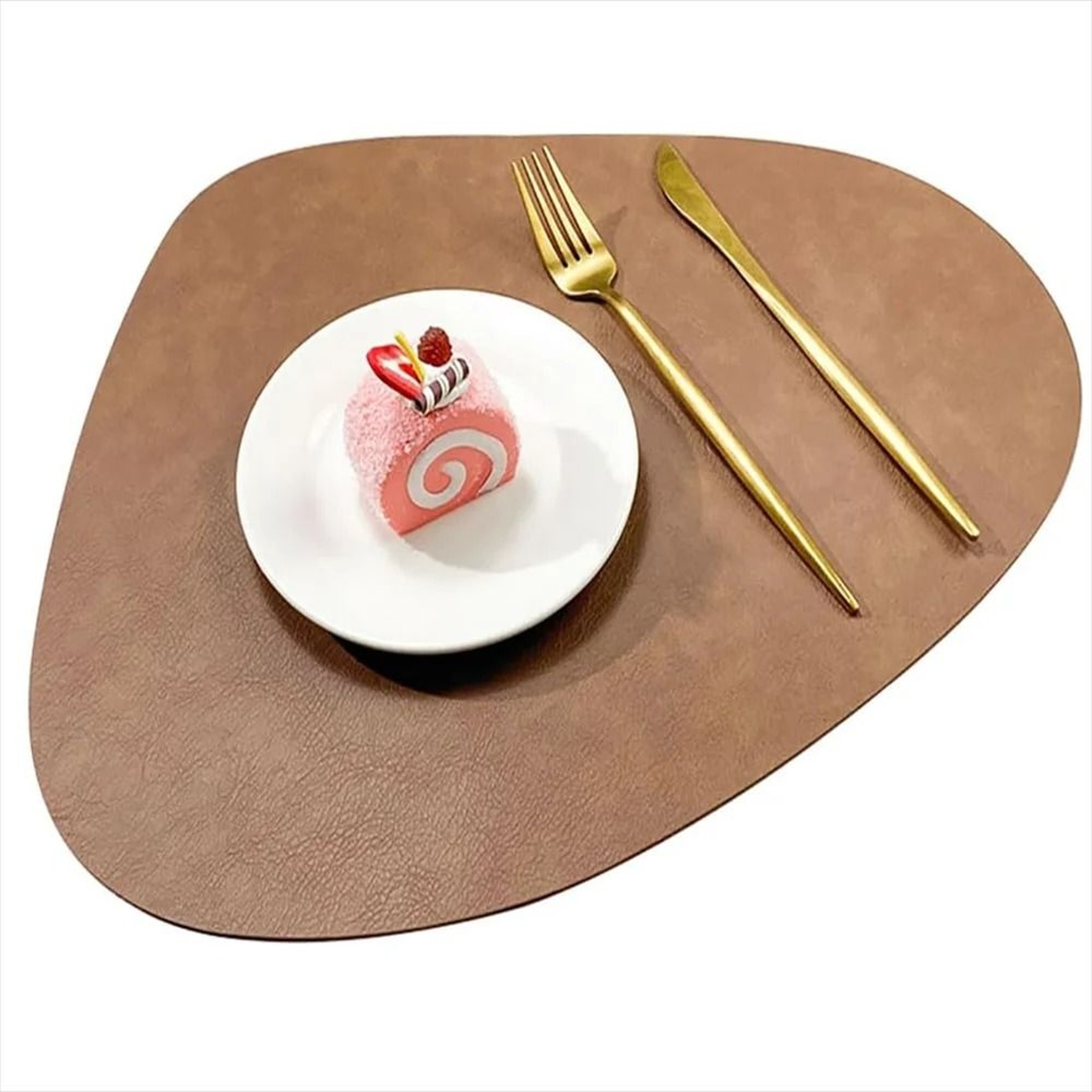 Premium PU Leather Placemats  Coffee Coasters  Waterproof  HeatResistant Table Mats 0