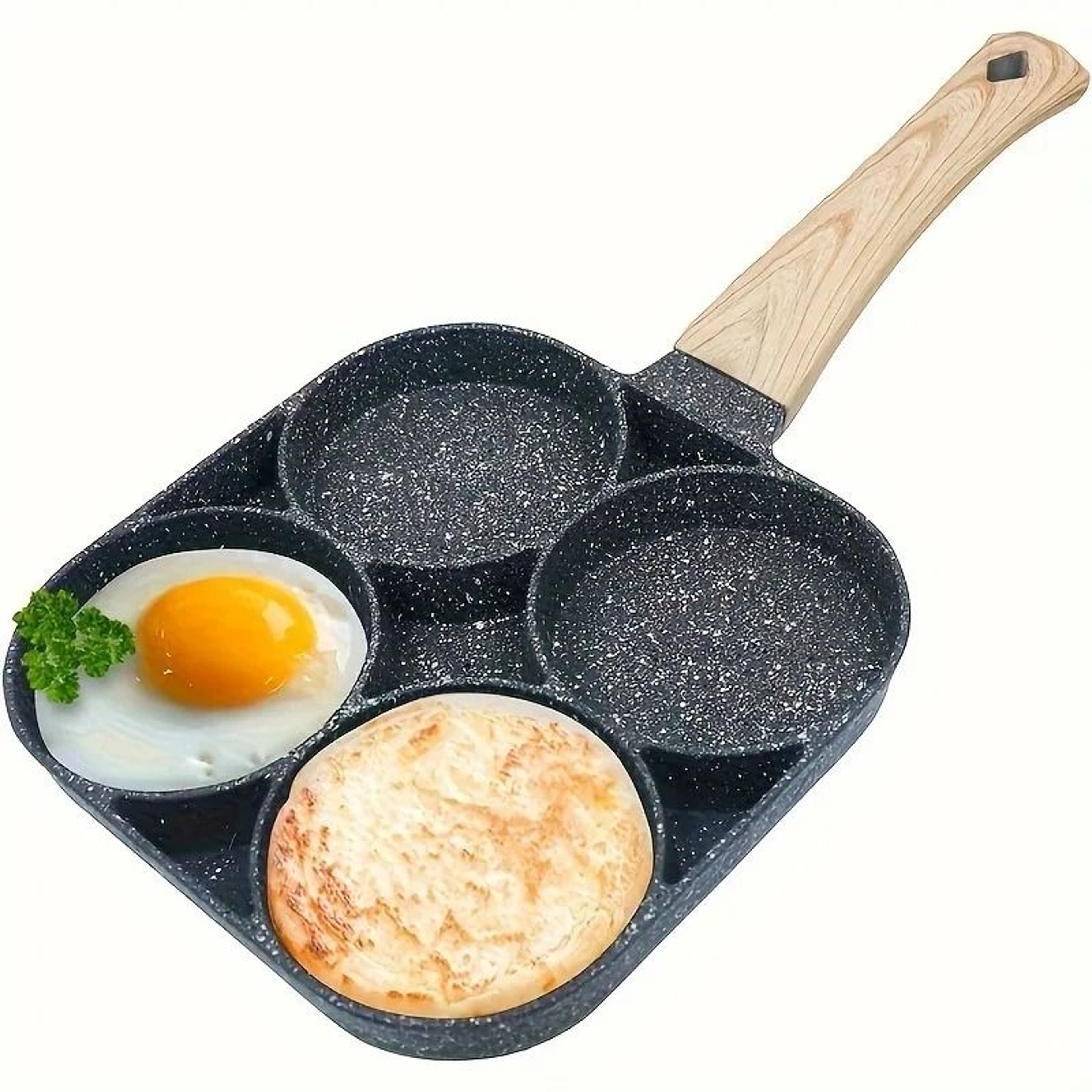 4Cup NonStick Egg Frying Pan  Divided Pancake  Omelette Burger Pan For Breakfast 0