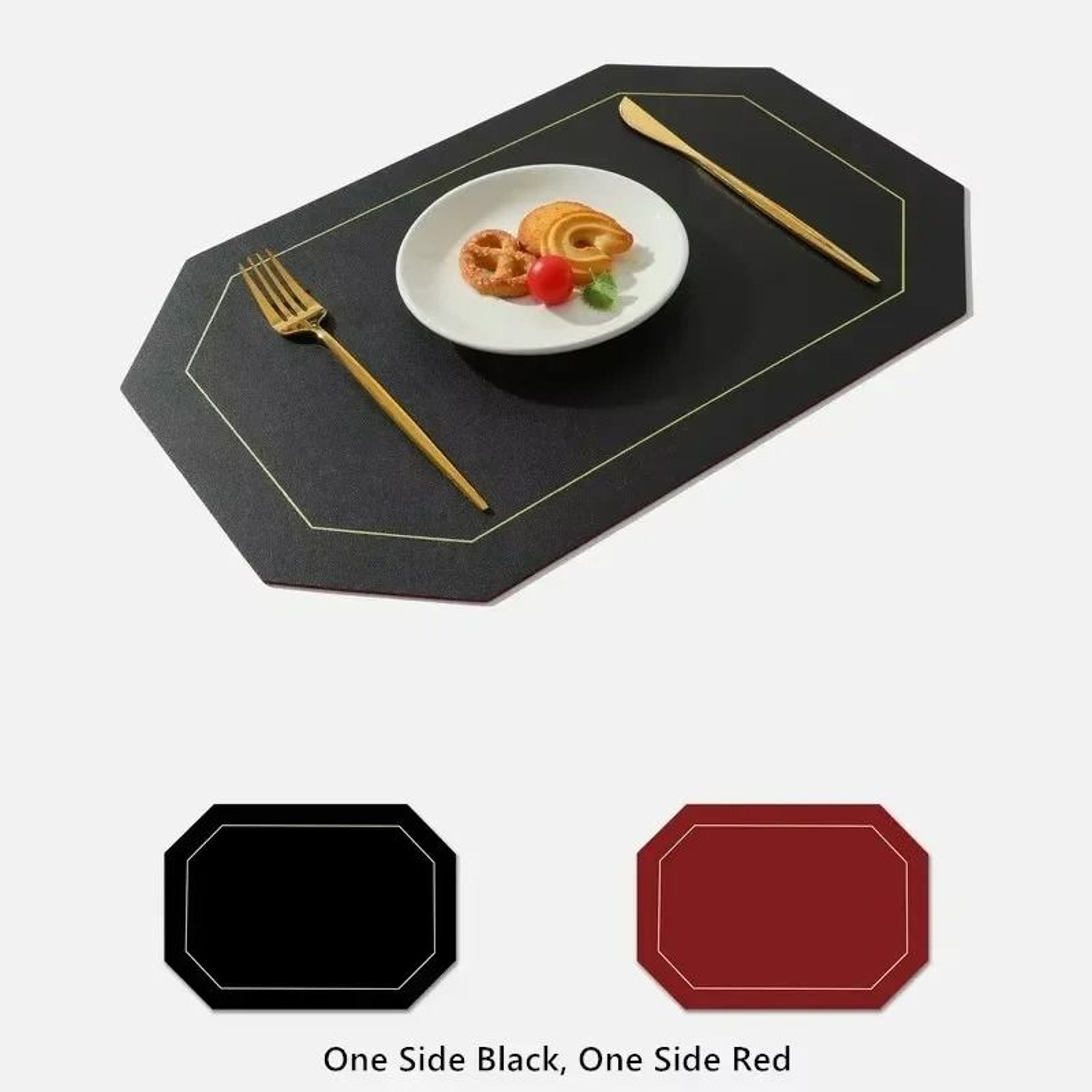 Premium Faux Leather Placemats  Waterproof OilResistant  HeatInsulating Dining Table Mats 6