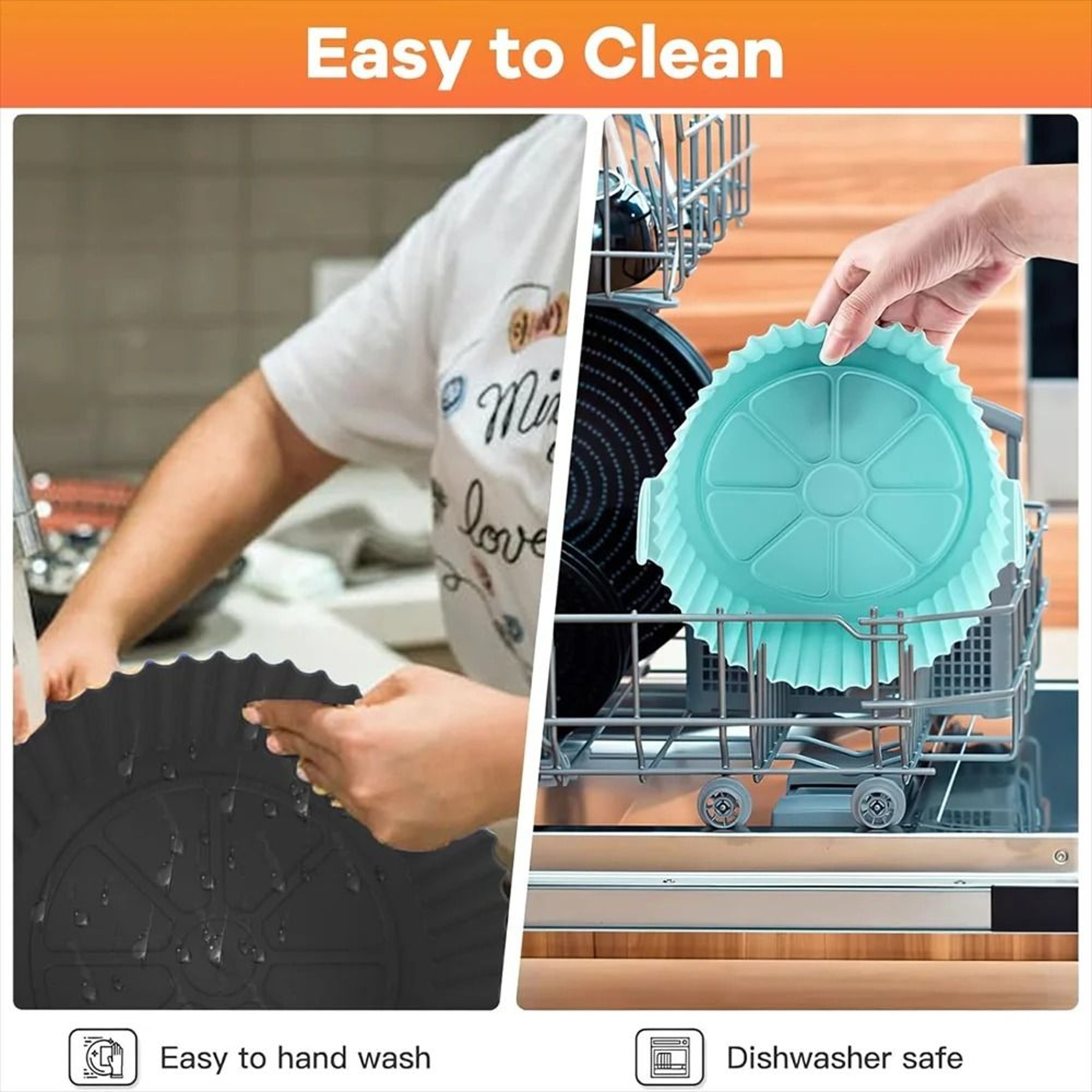 Premium Air Fryer Silicone Baking Tray  Reusable NonStick FoodGrade Liner  HeatResistant Pot 4