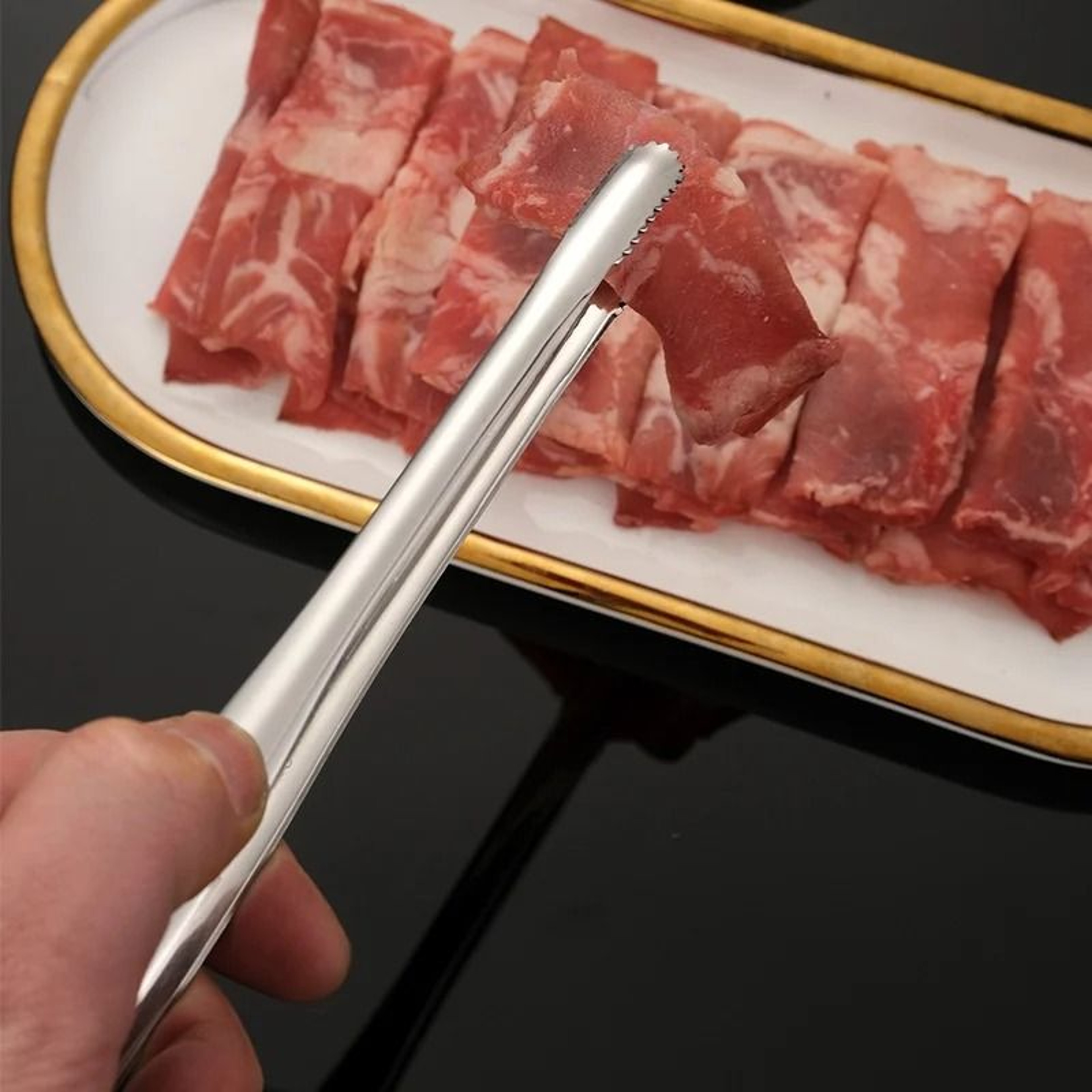 Premium Stainless Steel Barbecue Tongs  Multipurpose FoodGrade Grippers For Grilling Salad  Picnics 0