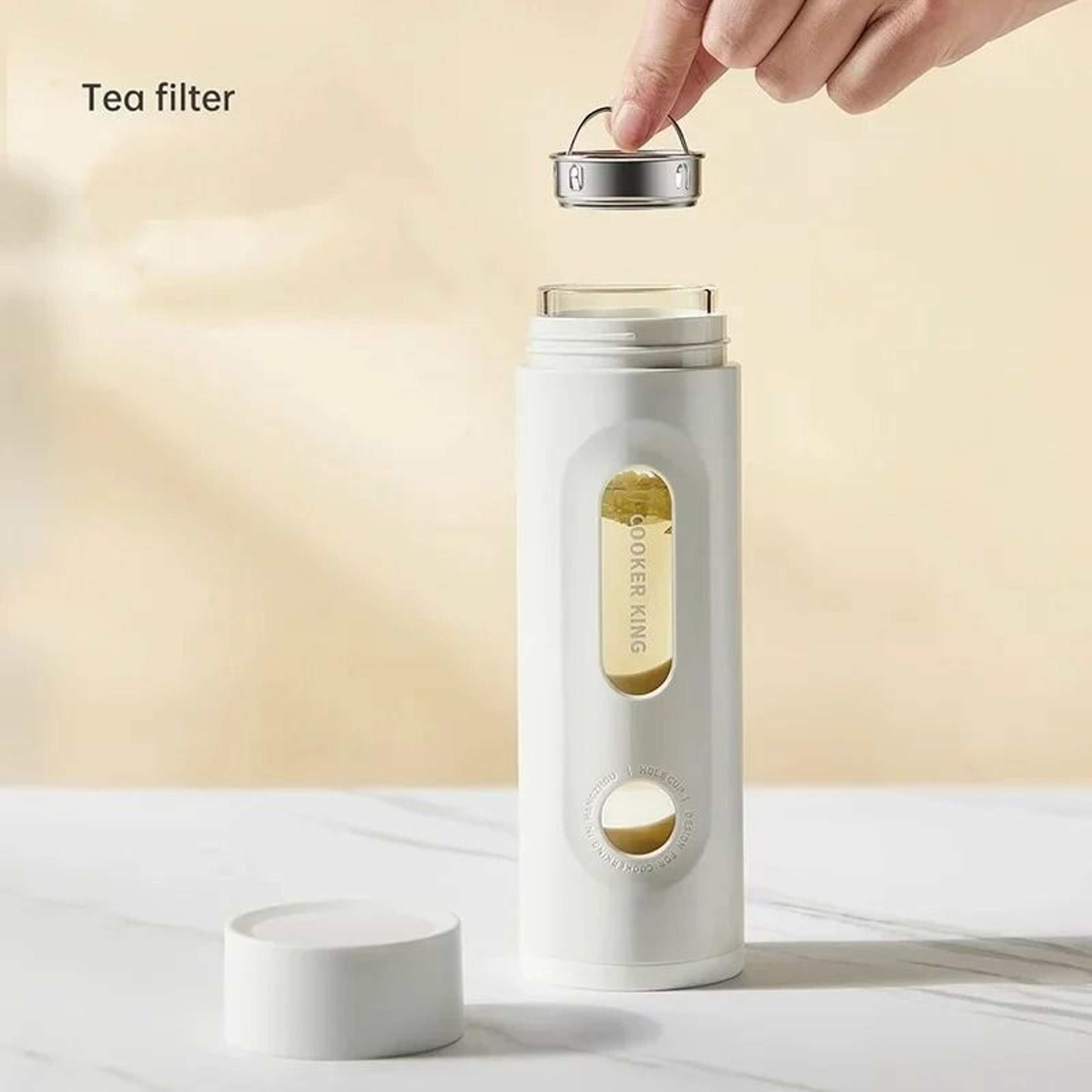 COOKER KING Portable High Borosilicate Glass Tea Cup  ExplosionProof DoubleLayer AntiDrop Bottle 4