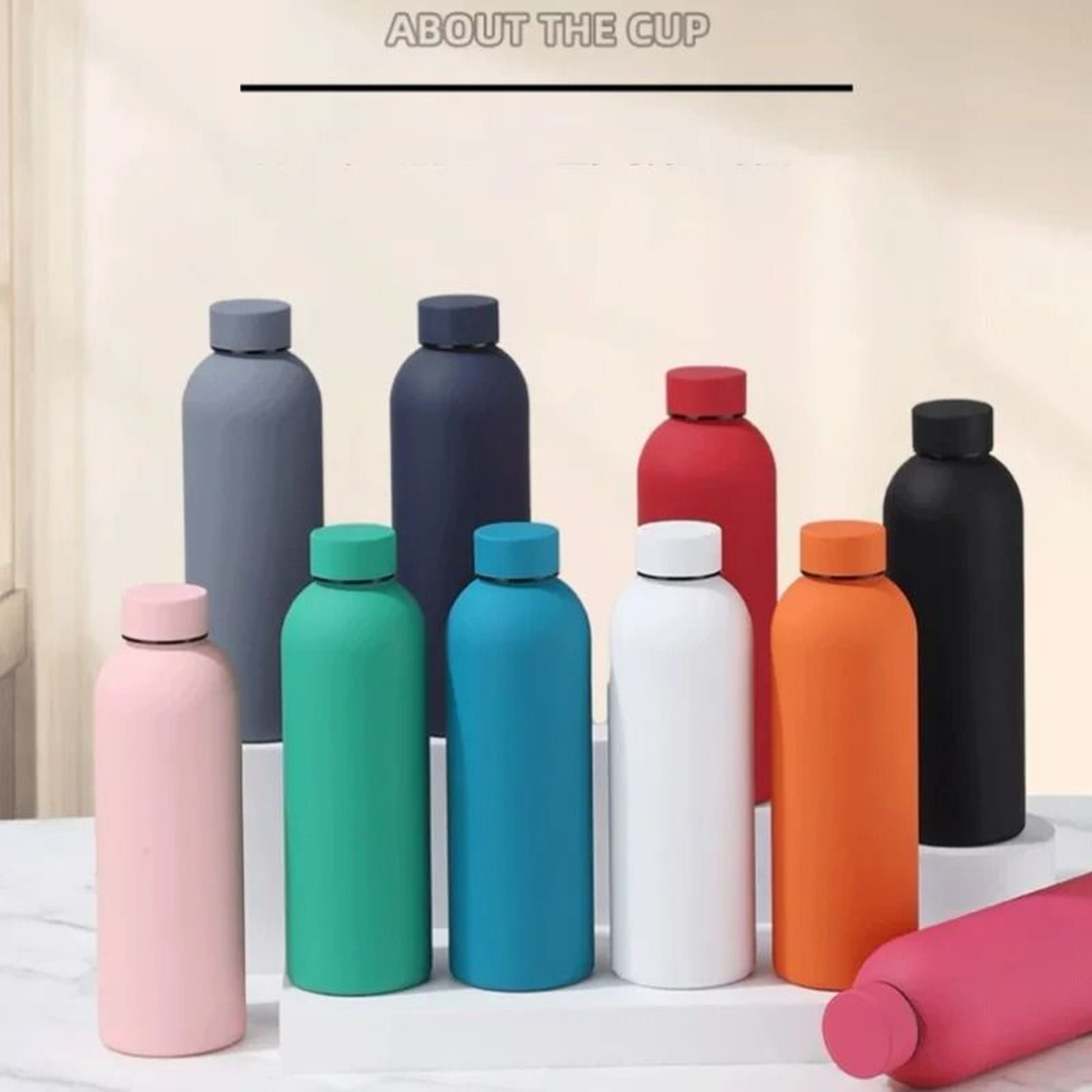 JUSTINLAU 500ml Portable Thermos Cup  Stainless Steel Vacuum Flask For Sports Car  Travel 1