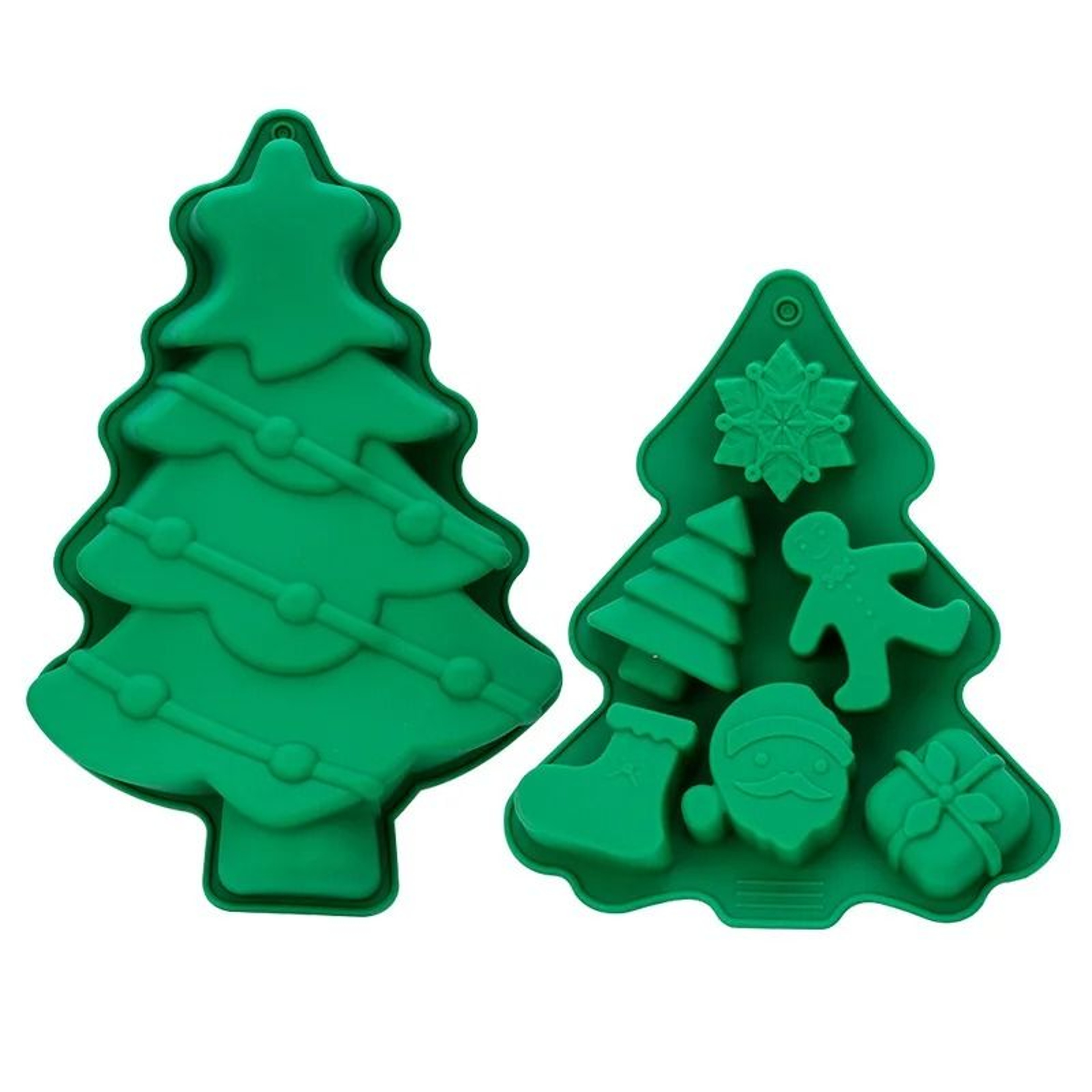 Festive 6Cavity Silicone Christmas Baking Mold  DIY Chocolate  Cake Decoration Tools 2