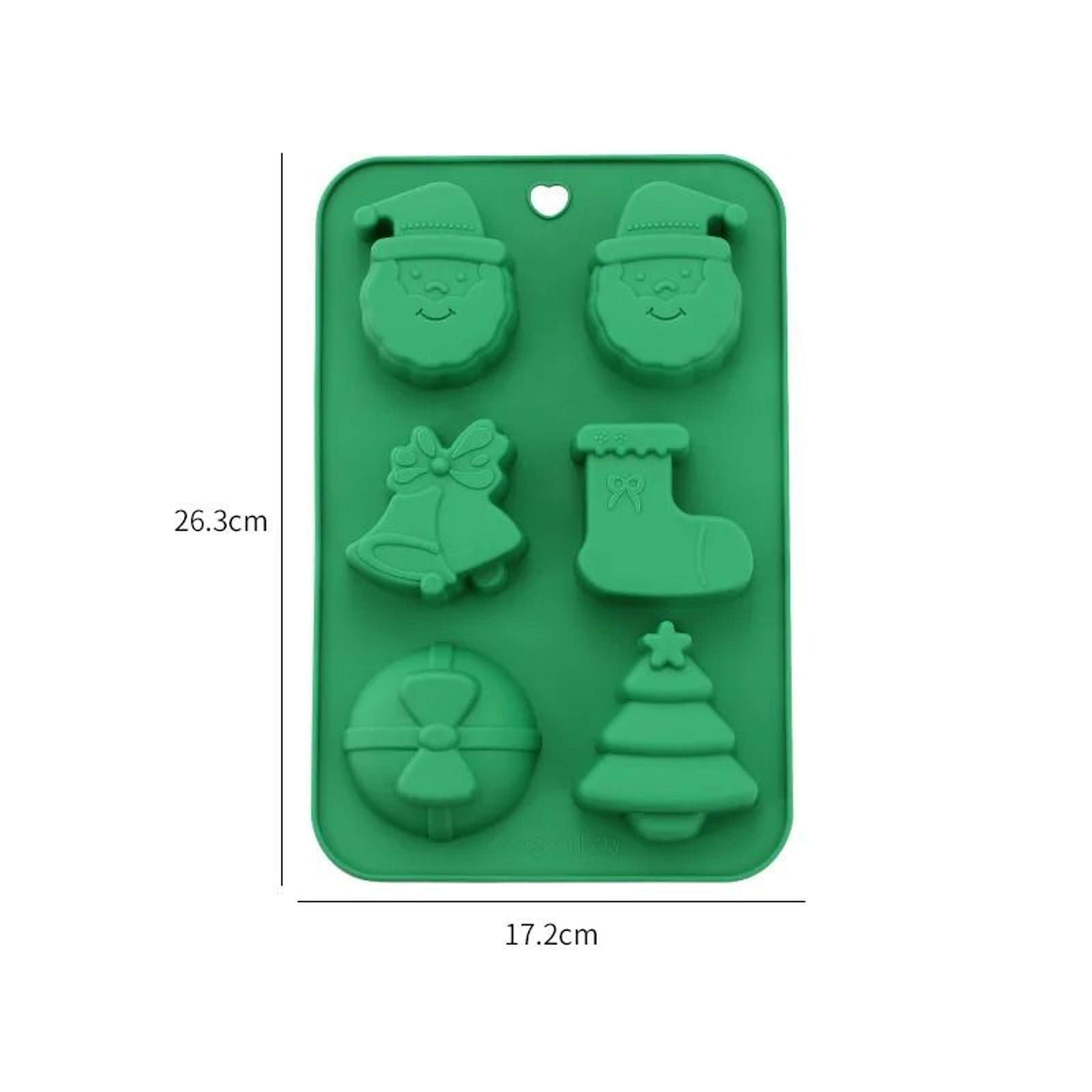 Festive 6Cavity Silicone Christmas Baking Mold  DIY Chocolate  Cake Decoration Tools 9