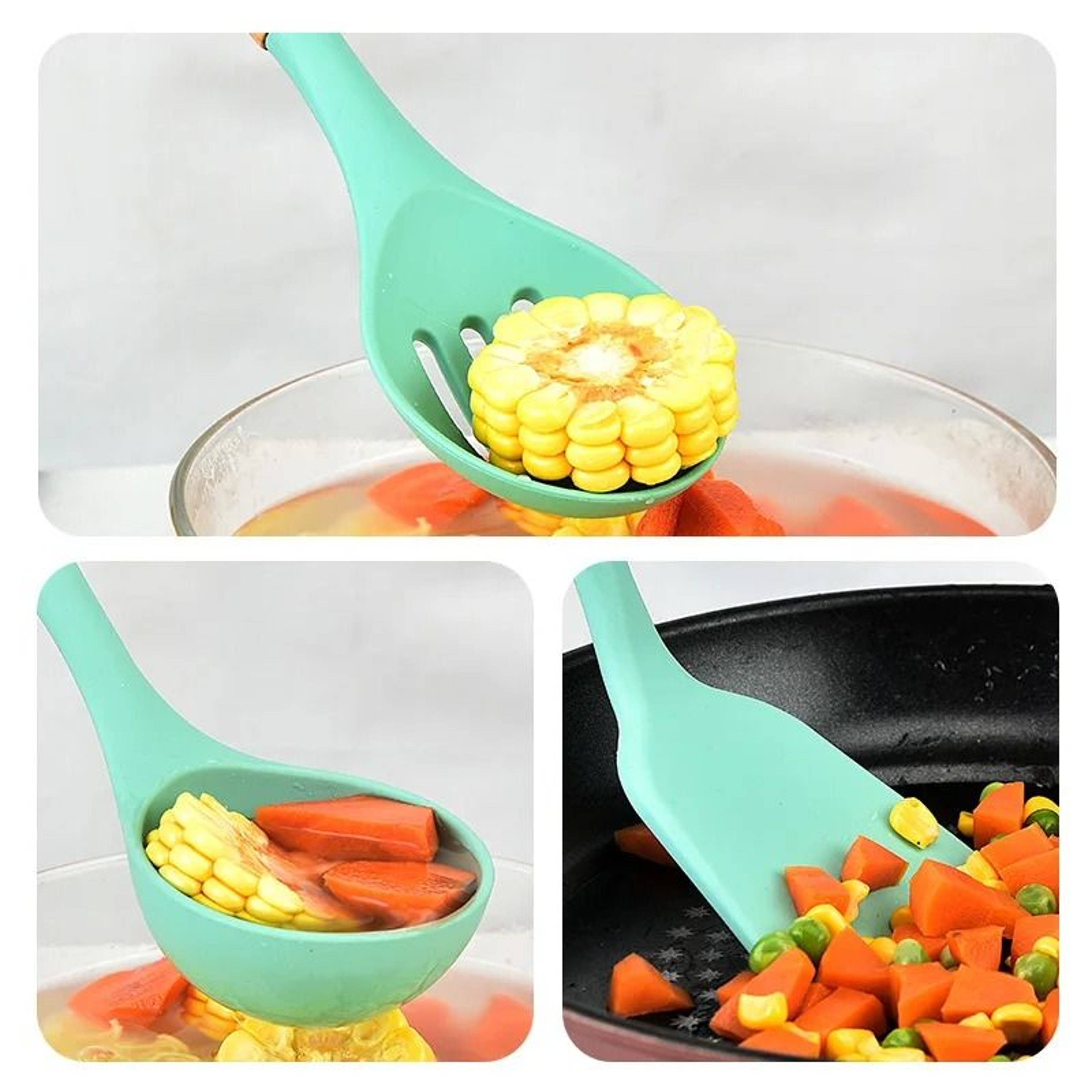 JUSTINLAU 12Piece Premium Silicone Kitchen Utensils Set  NonStick HeatResistant Baking Tools 4