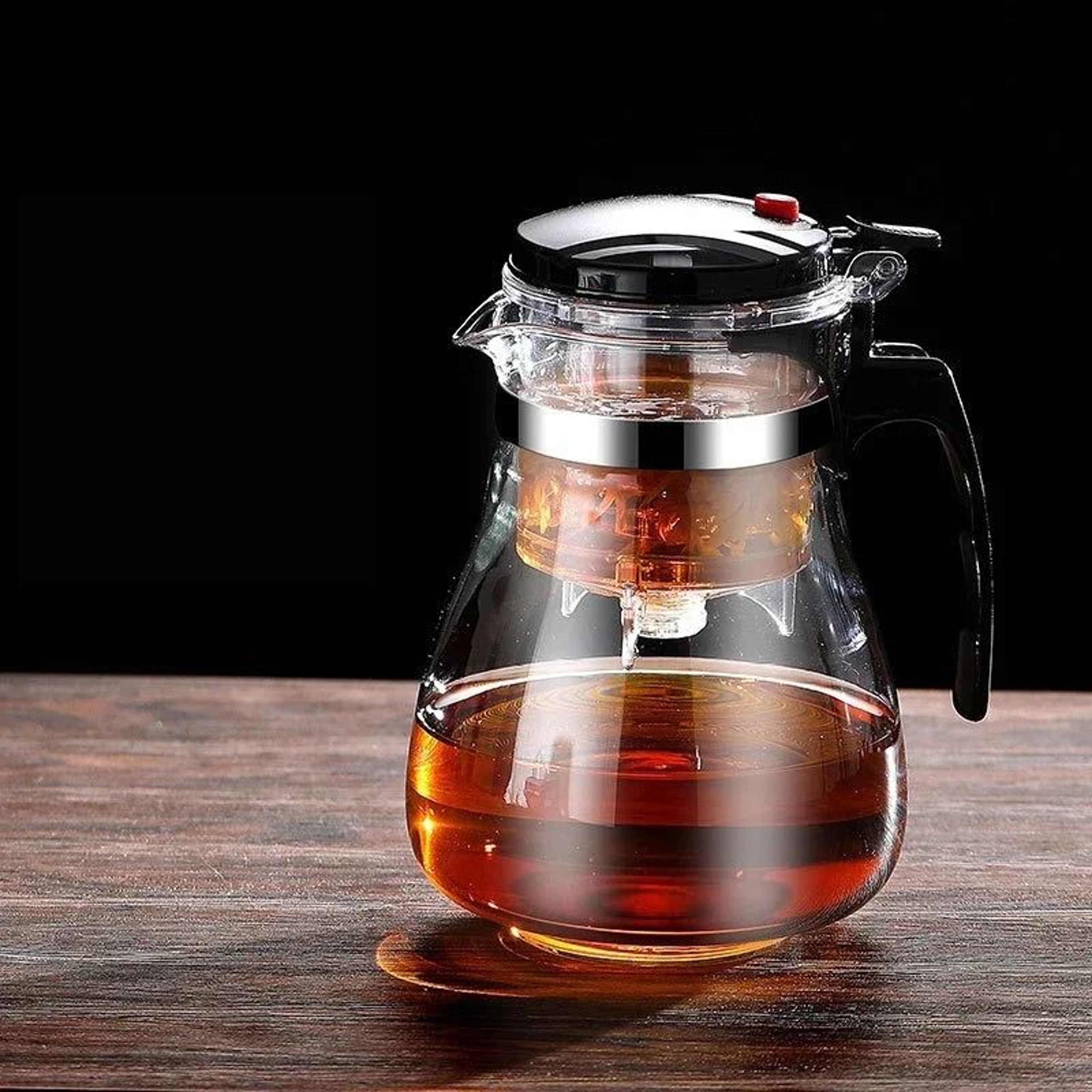Large Capacity Glass Teapot With OneClick Filtration  Chinese Kung Fu Flower Tea Maker 10
