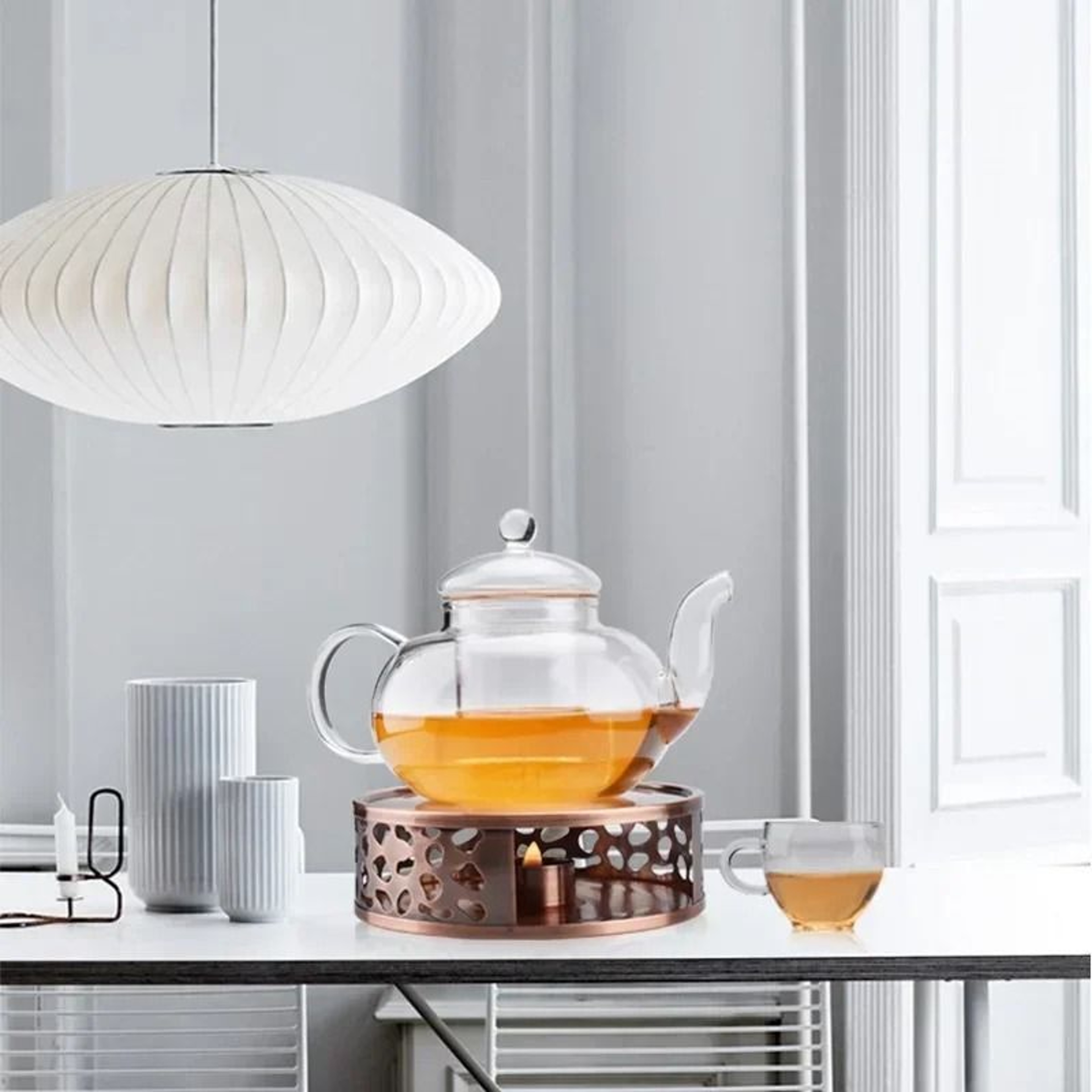 Stainless Steel Hollow Teapot Heating Base  Elegant CandlePowered Warmer For Ceramic  Coffee Pots 3