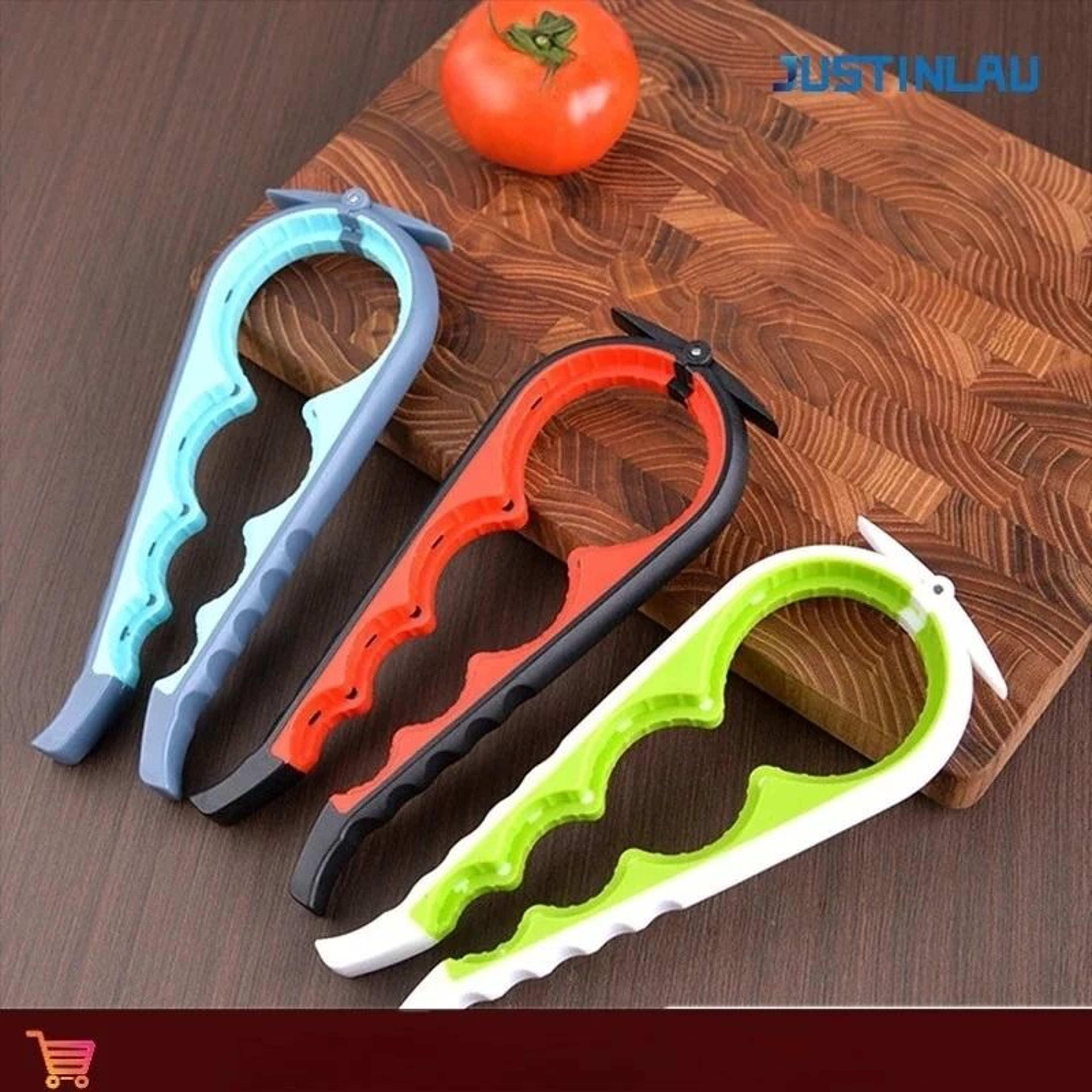 JUSTINLAU 4in1 MultiFunctional Can  Bottle Opener  Ergonomic AntiSlip Cap Twister 1