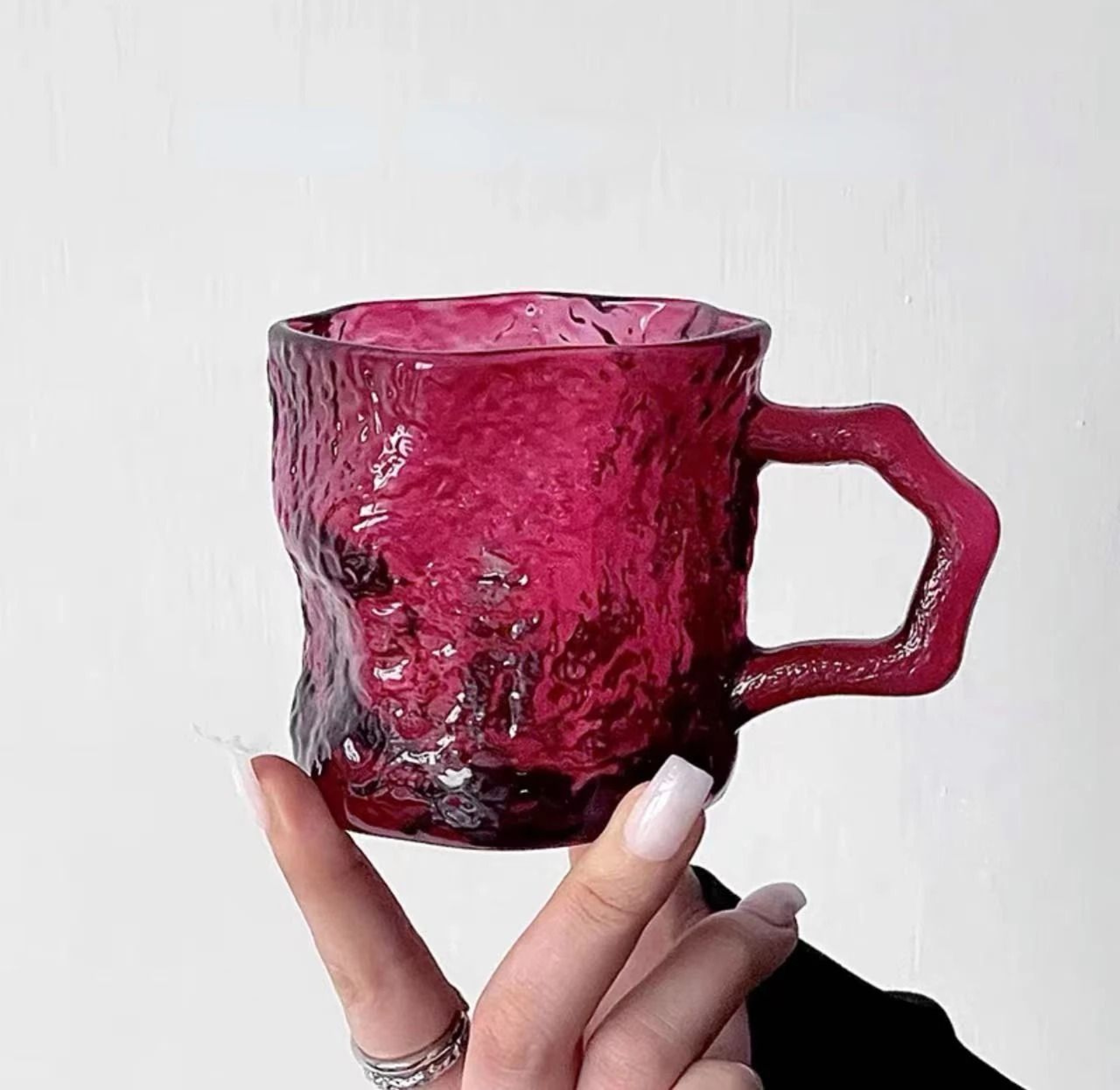 Rose Glacier Glass Mug  200ML HighAppearance Household Drinkware 7