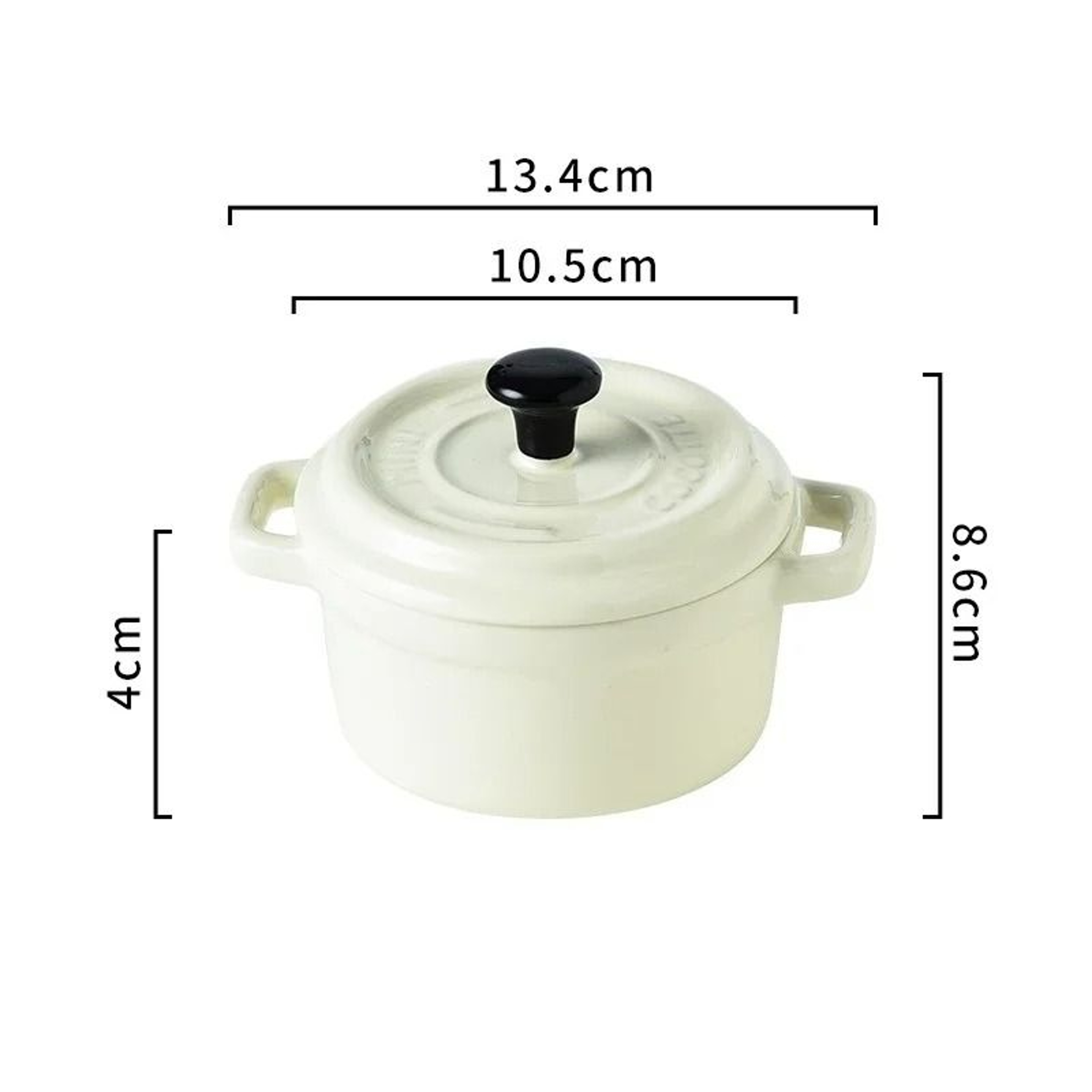200ML Mini Ceramic Casserole Dish  Oven Safe Ramekin With Lid  Handles 5