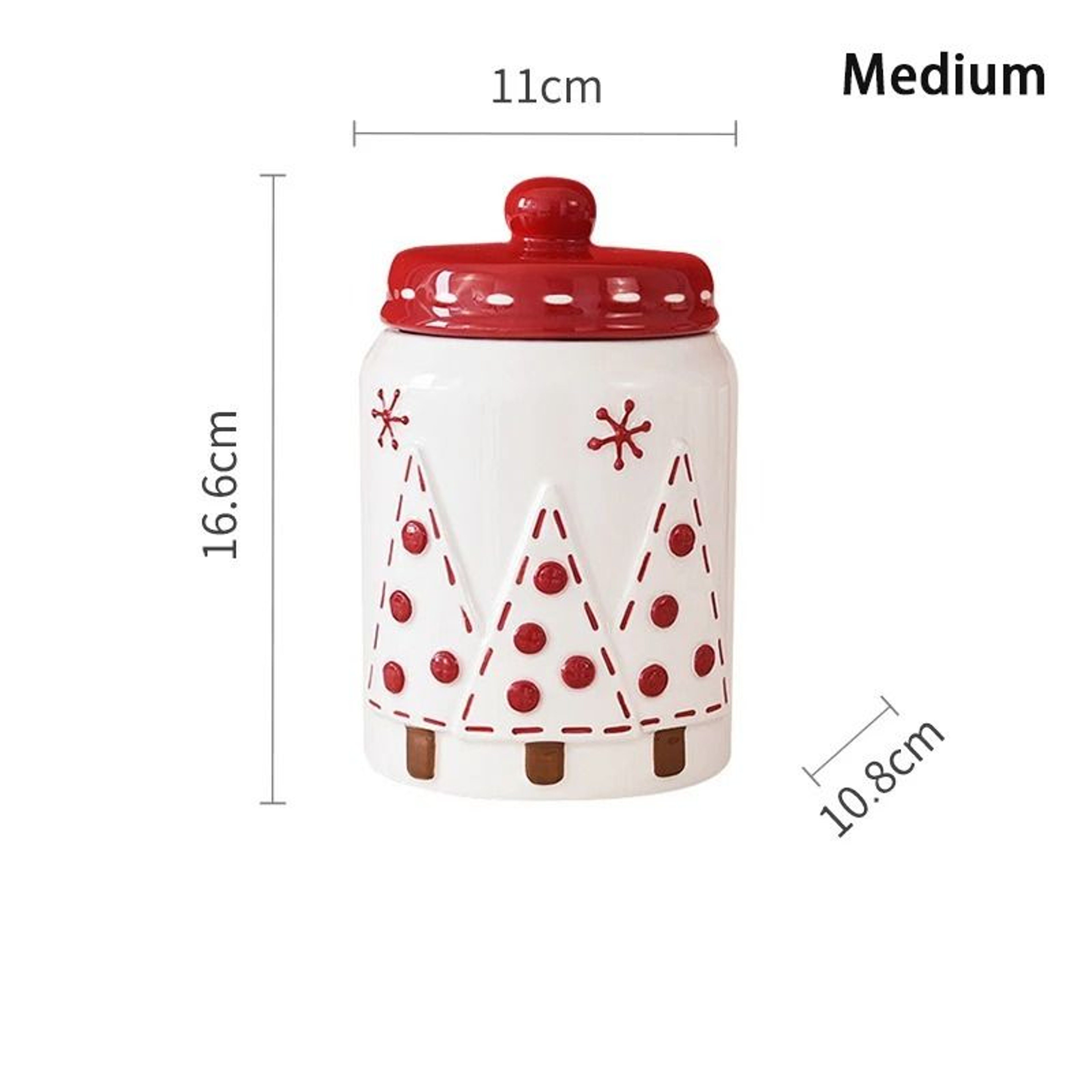 JUSTINLAU Christmas Ceramic Sealed Storage Jars  Festive Santa Elk  Tree Food Containers 5