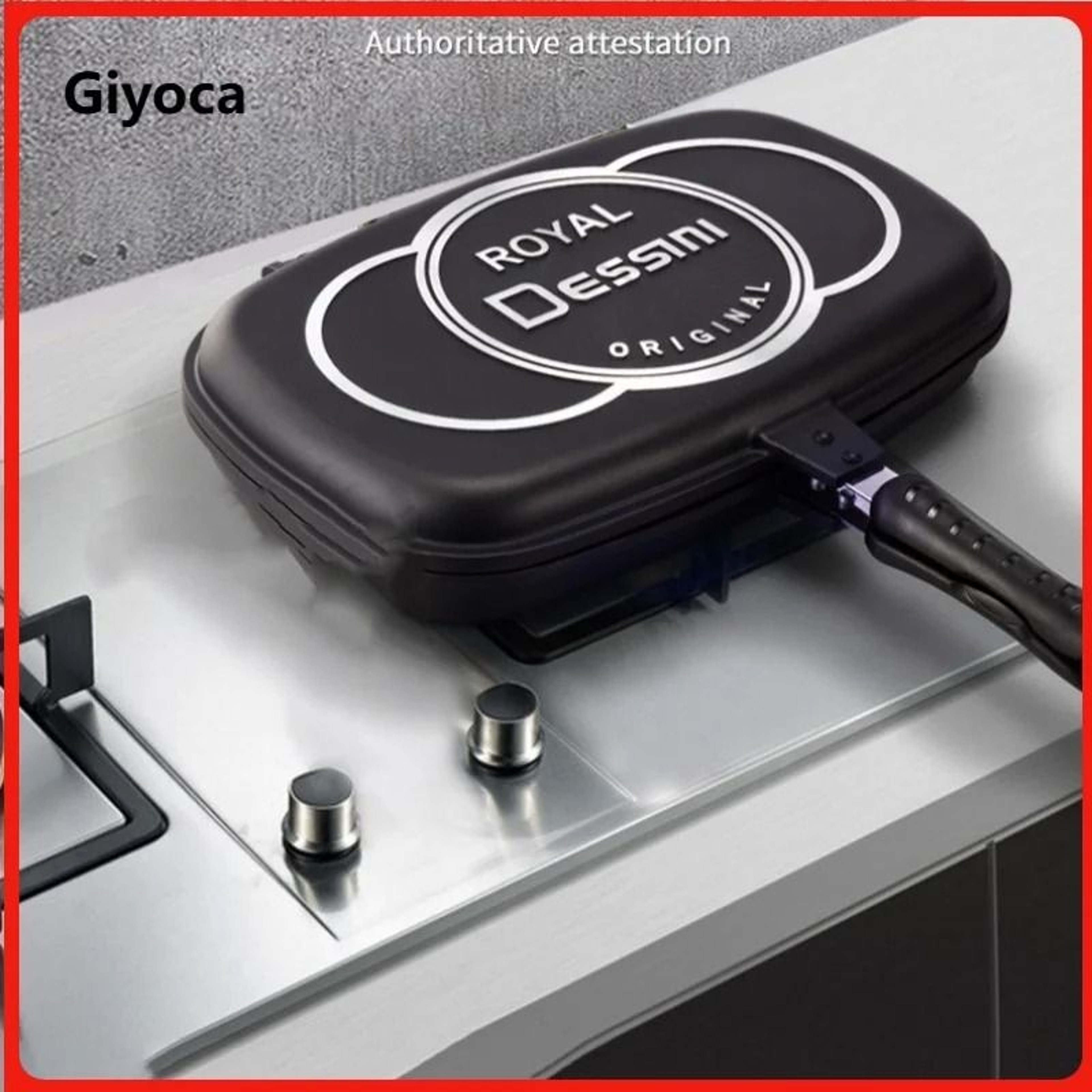 Giyoca DoubleSided Barbecue Baking Pan  NonStick Al DieCasting Frying Pan For Steak  Camping 1