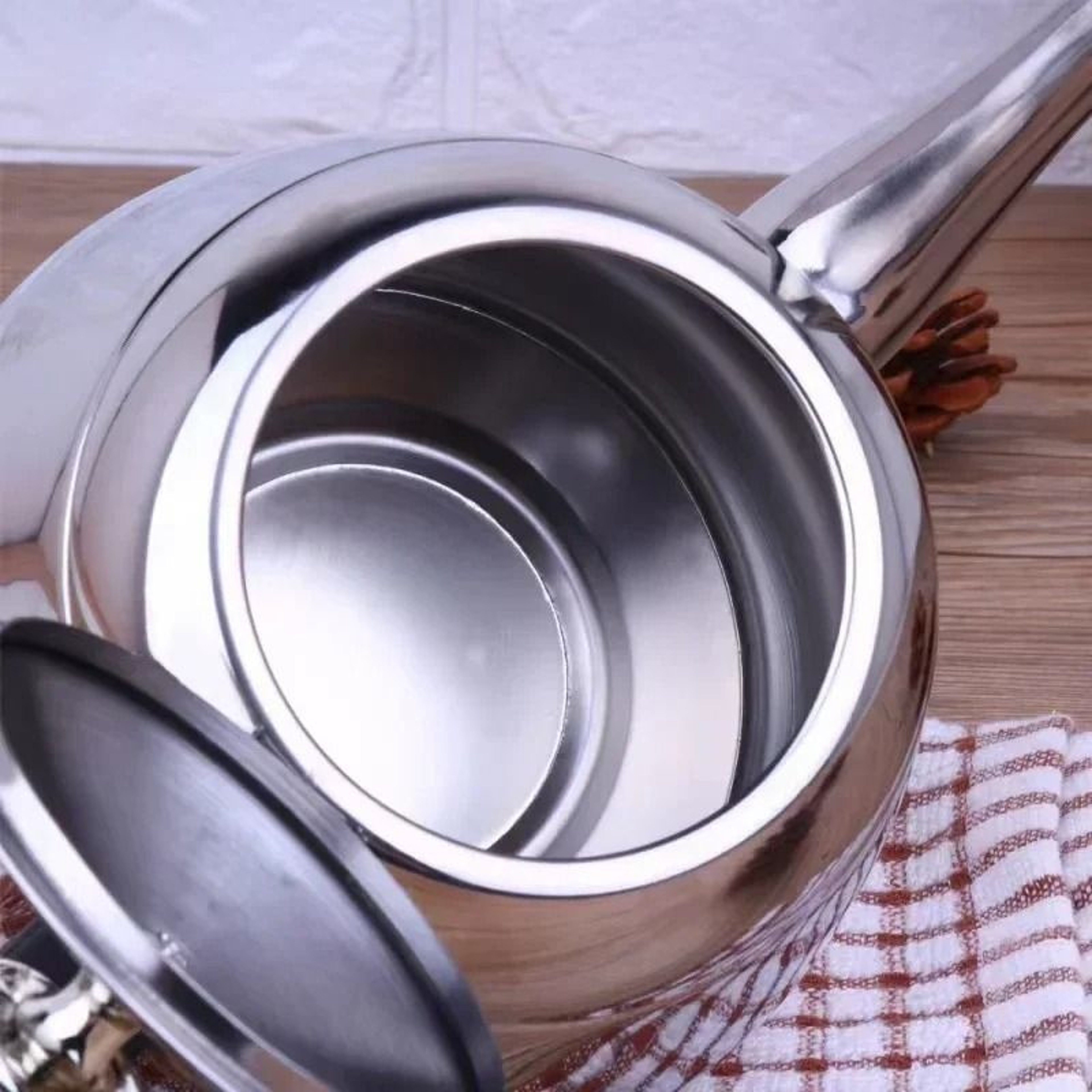 Stainless Steel Teapot  Hot Water Kettle  Metal Coffee Pot With Tea Strainer 2