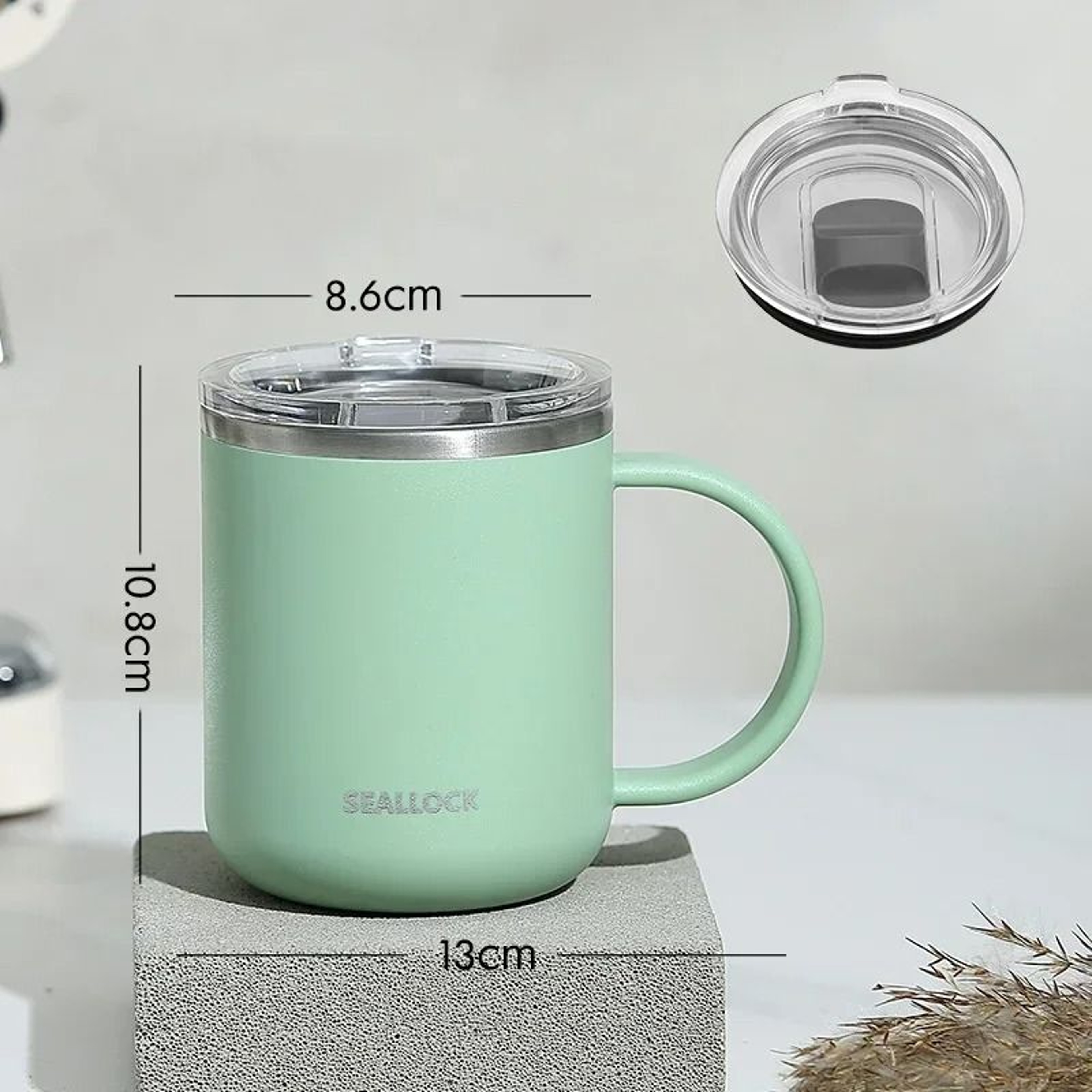 304 Stainless Steel Insulated Water Cup  450ml AntiScalding Milk  Juice Mug With Lid 9