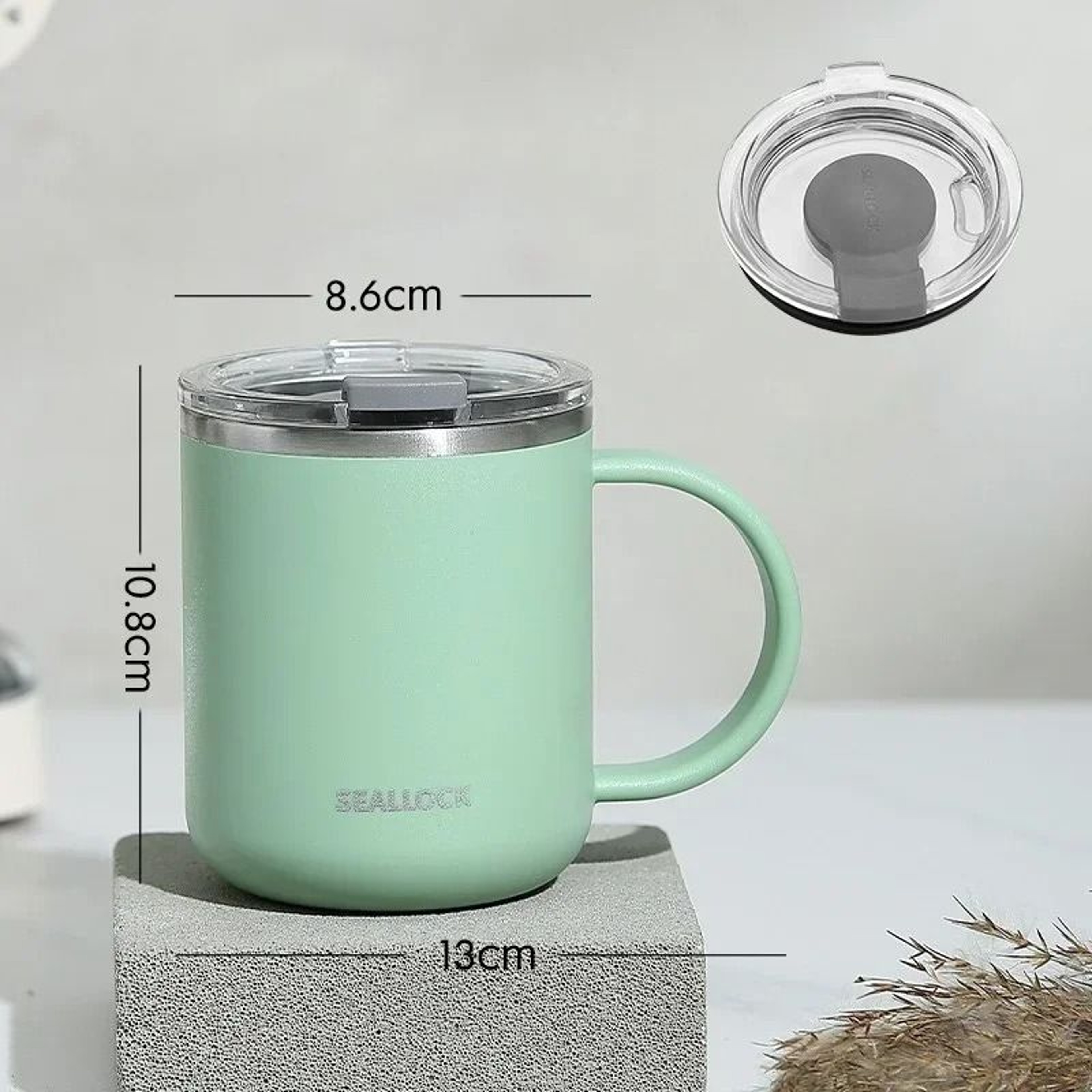 304 Stainless Steel Insulated Water Cup  450ml AntiScalding Milk  Juice Mug With Lid 6
