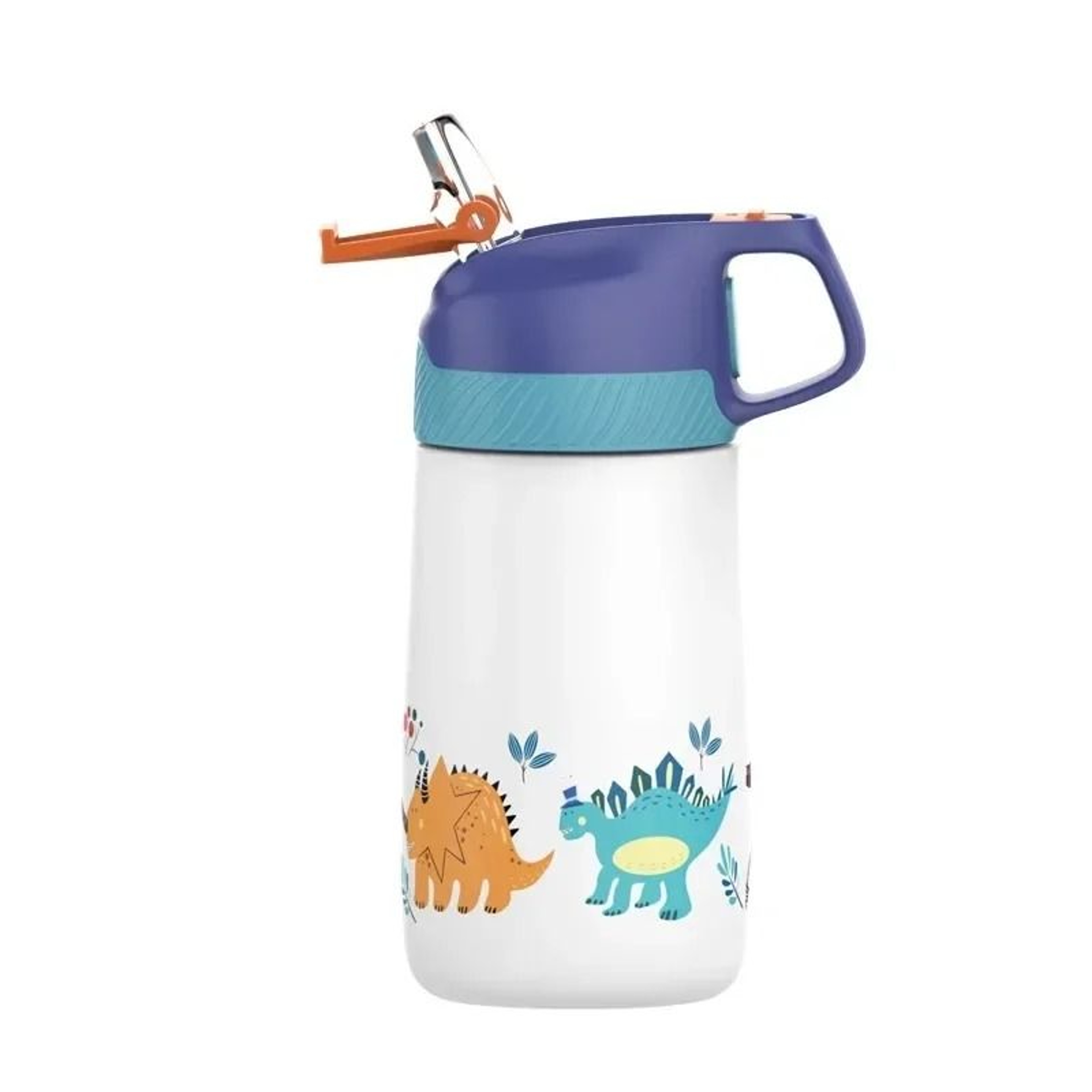 Cartoon Pattern Portable Kids Water Bottle  350ml Stainless Steel Thermo Cup For Travel 9