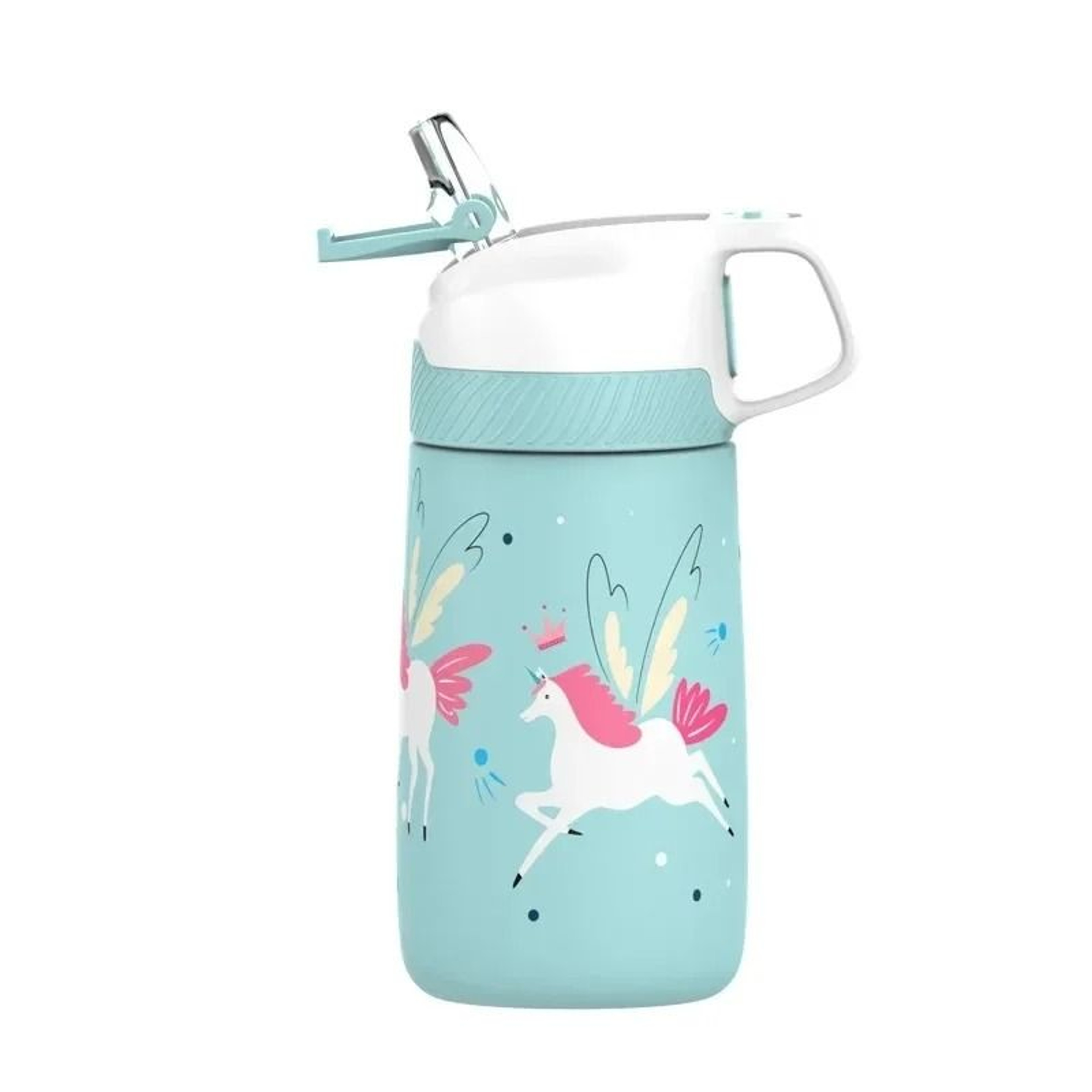 Cartoon Pattern Portable Kids Water Bottle  350ml Stainless Steel Thermo Cup For Travel 10