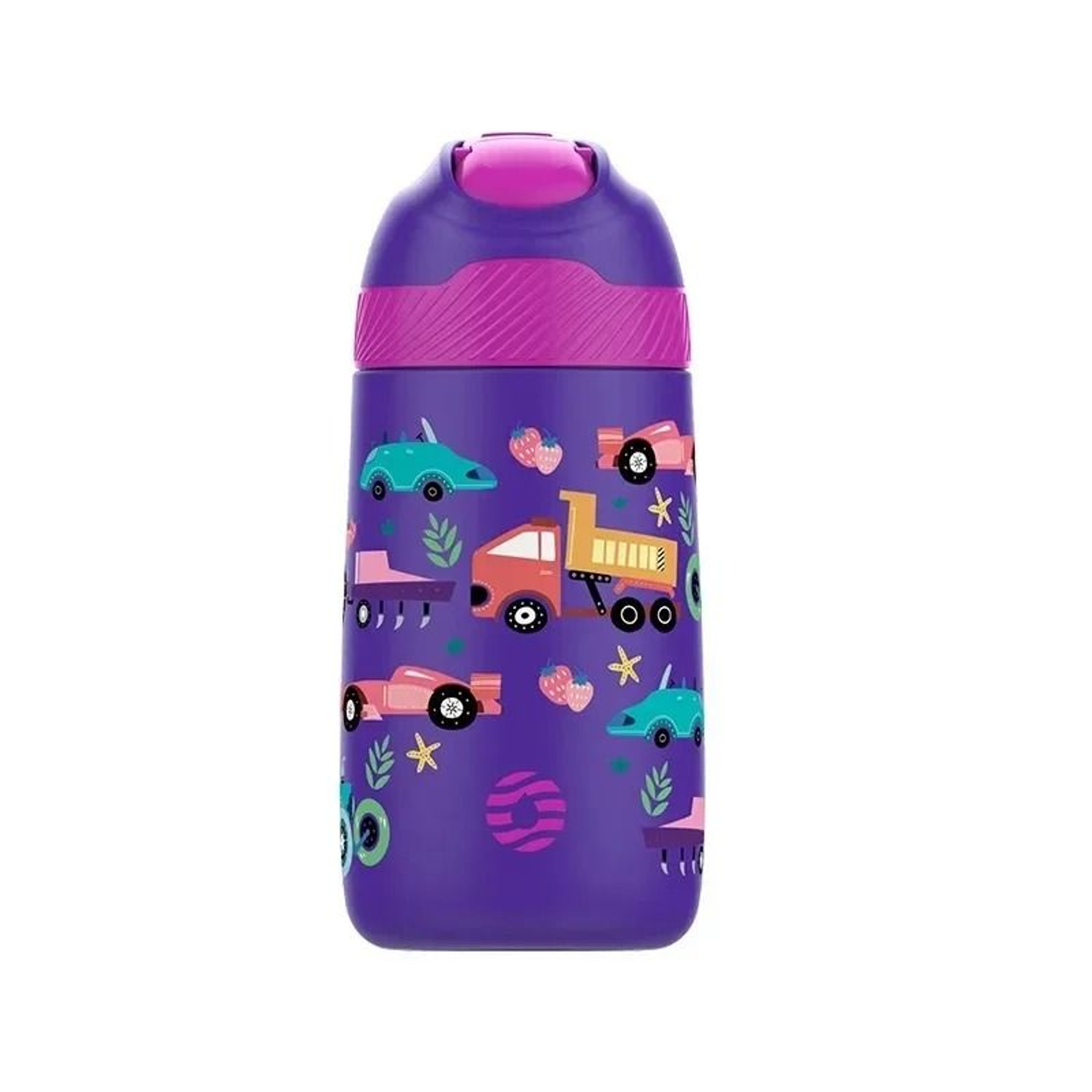 Cartoon Pattern Portable Kids Water Bottle  350ml Stainless Steel Thermo Cup For Travel 12