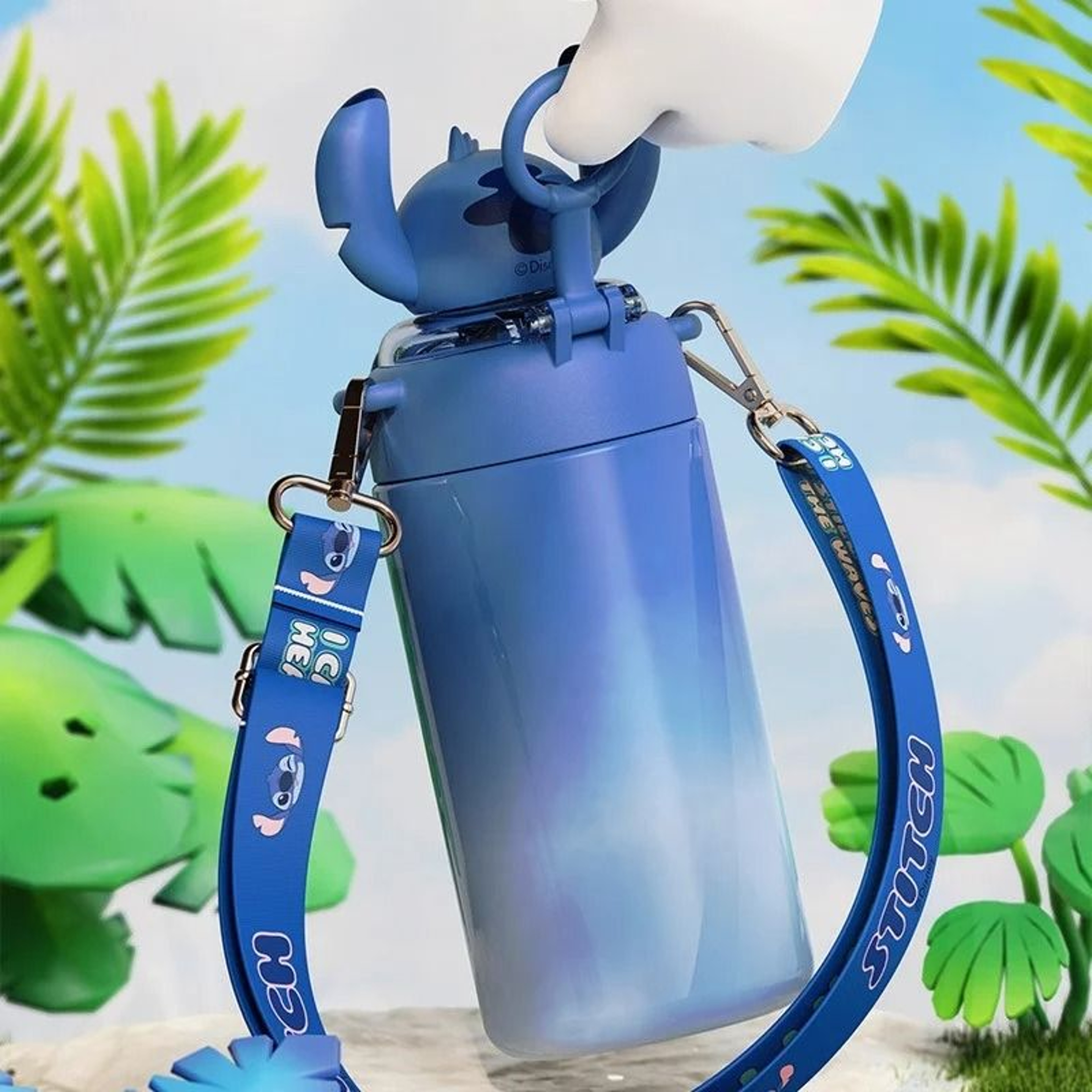 Disney Stitch 600ml Cartoon Thermos Cup  Large Capacity Stainless Steel Insulated Water Bottle 3