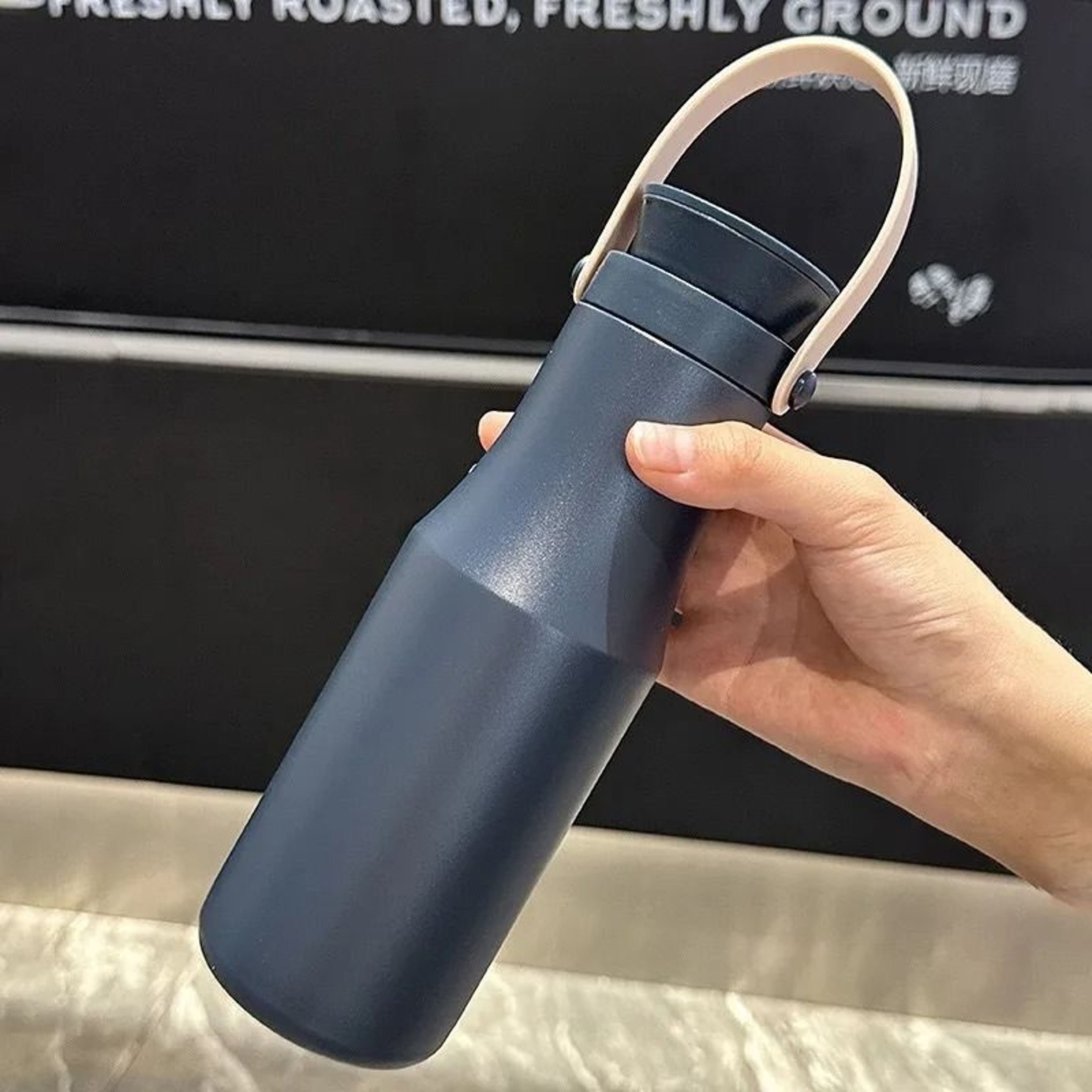 JUSTINLAU Ins Style Portable Vacuum Flask  470ml 304 Stainless Steel HandHeld Thermos 8