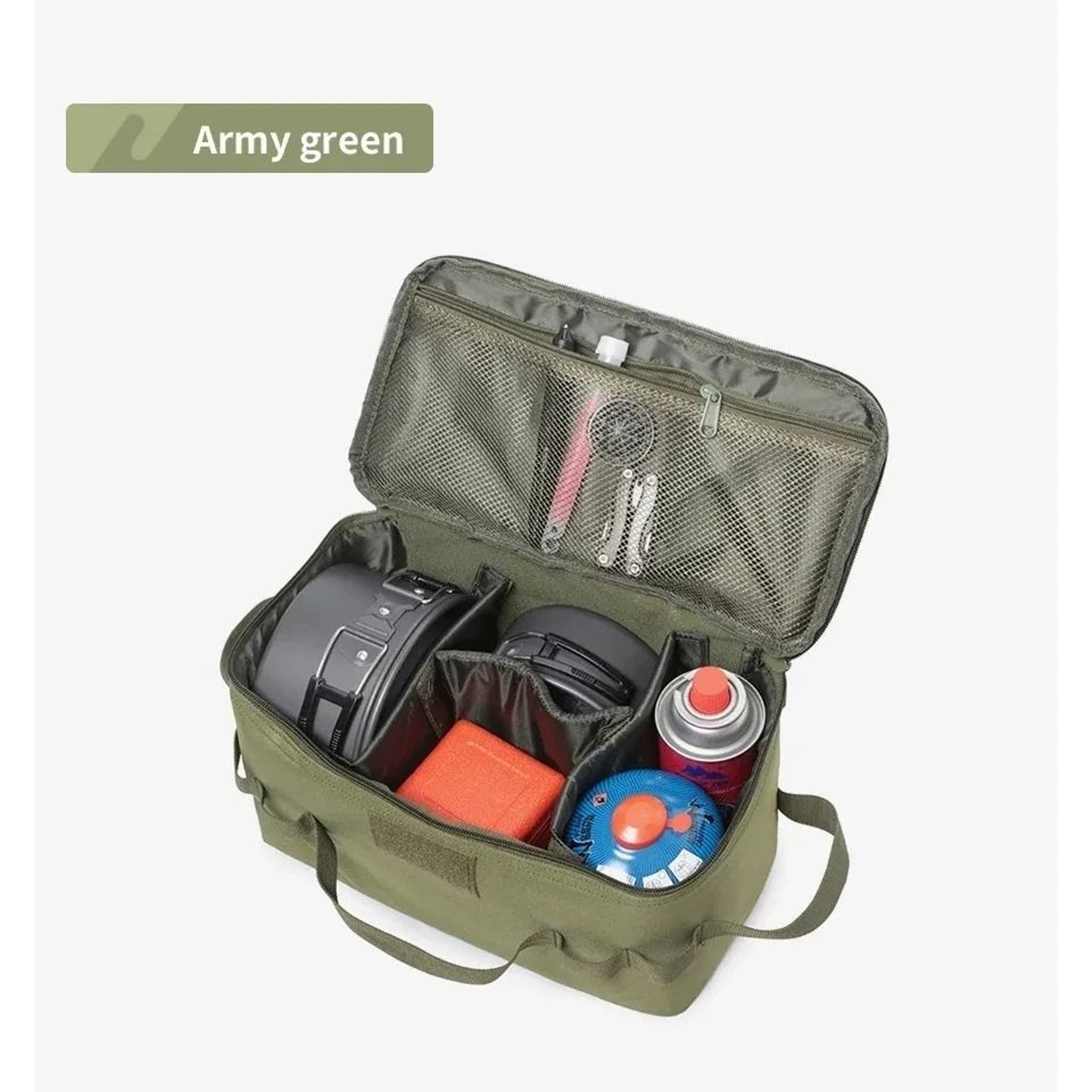 Outdoor Camping Storage Bag  Large Capacity Cookware  Gas Tank Organizer 2