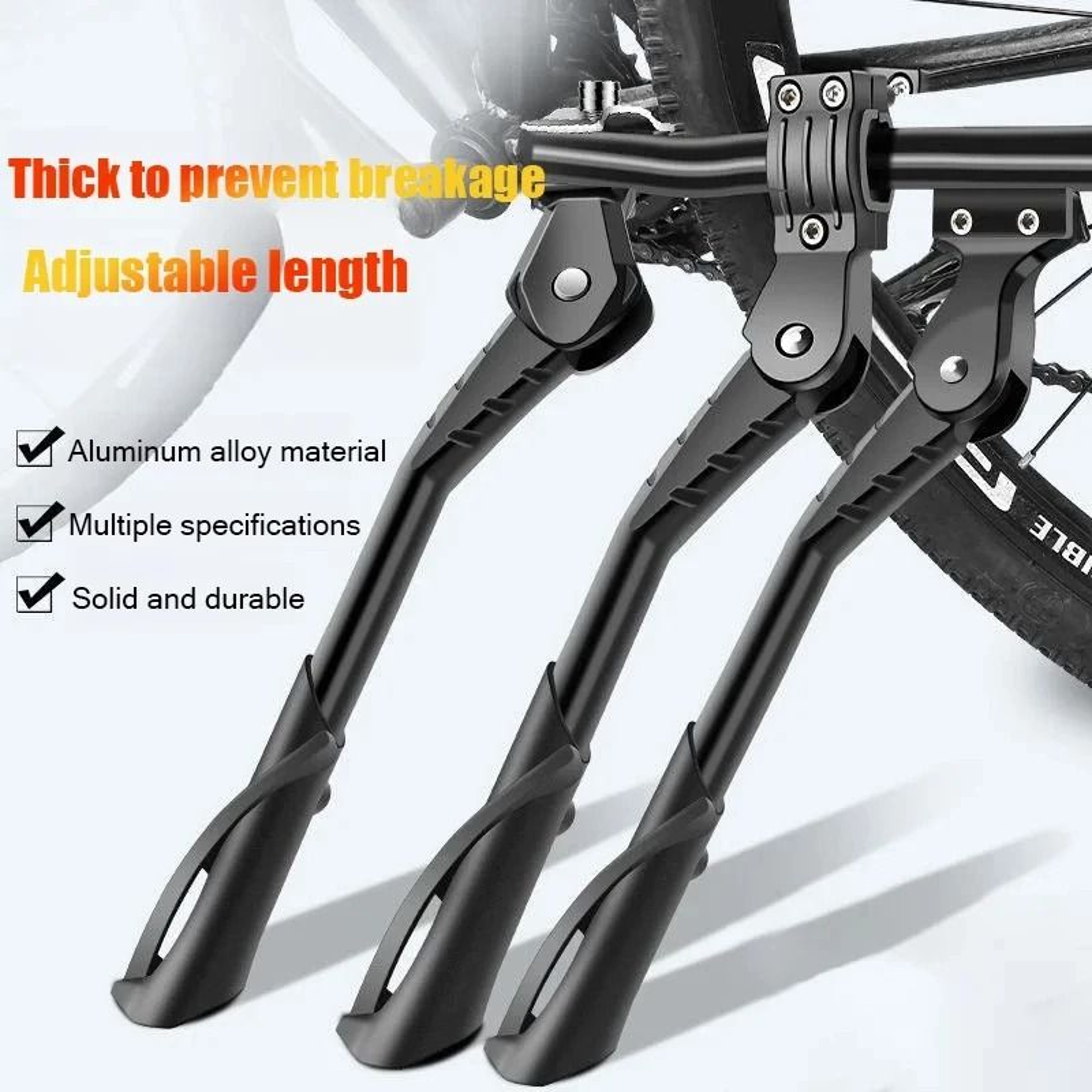Adjustable Bicycle Kickstand  HighStrength Aluminum Alloy Side Stand  Parking Rack 1