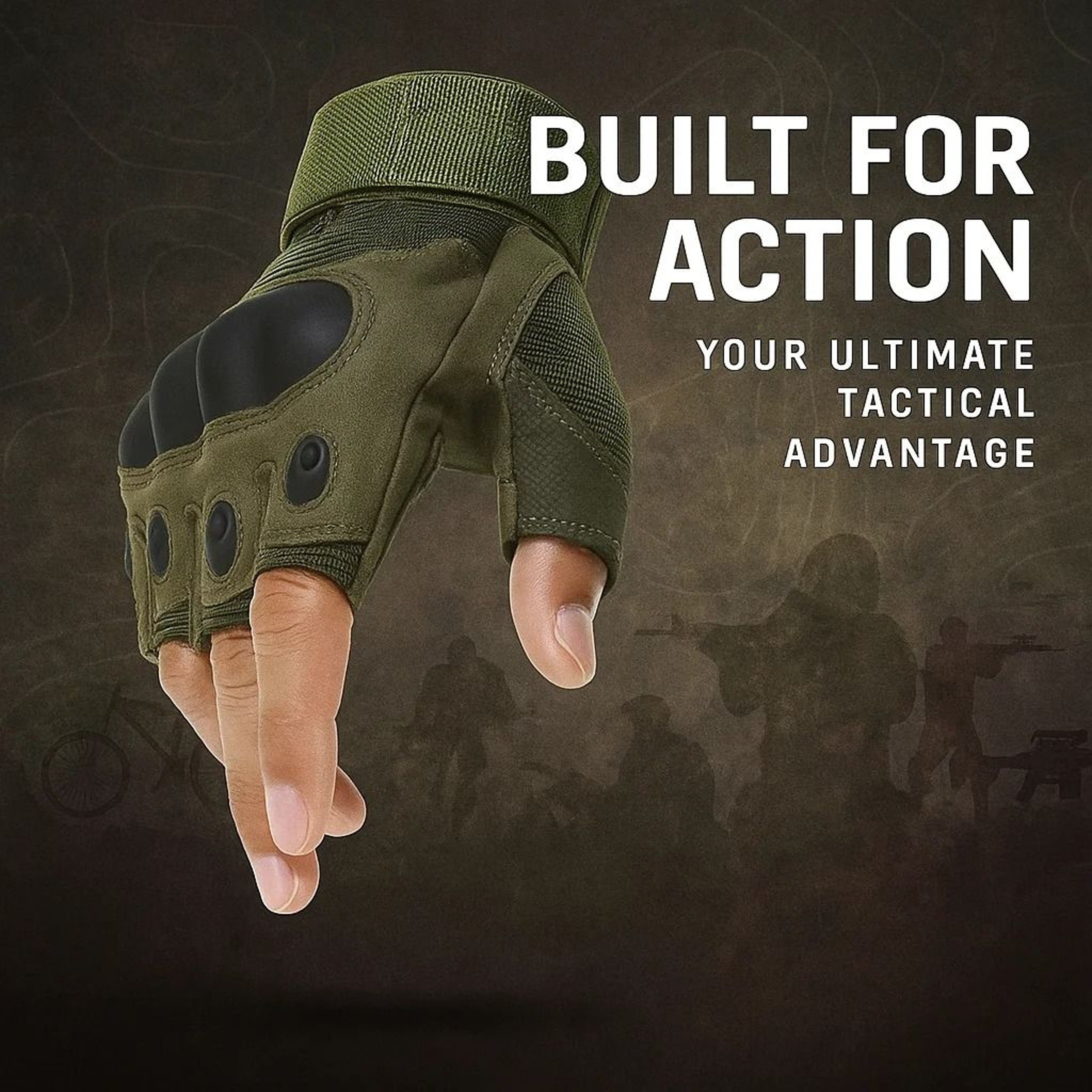 Half Finger Mens Tactical Gloves  Impact Resistant Outdoor Sports  Military Gear 4