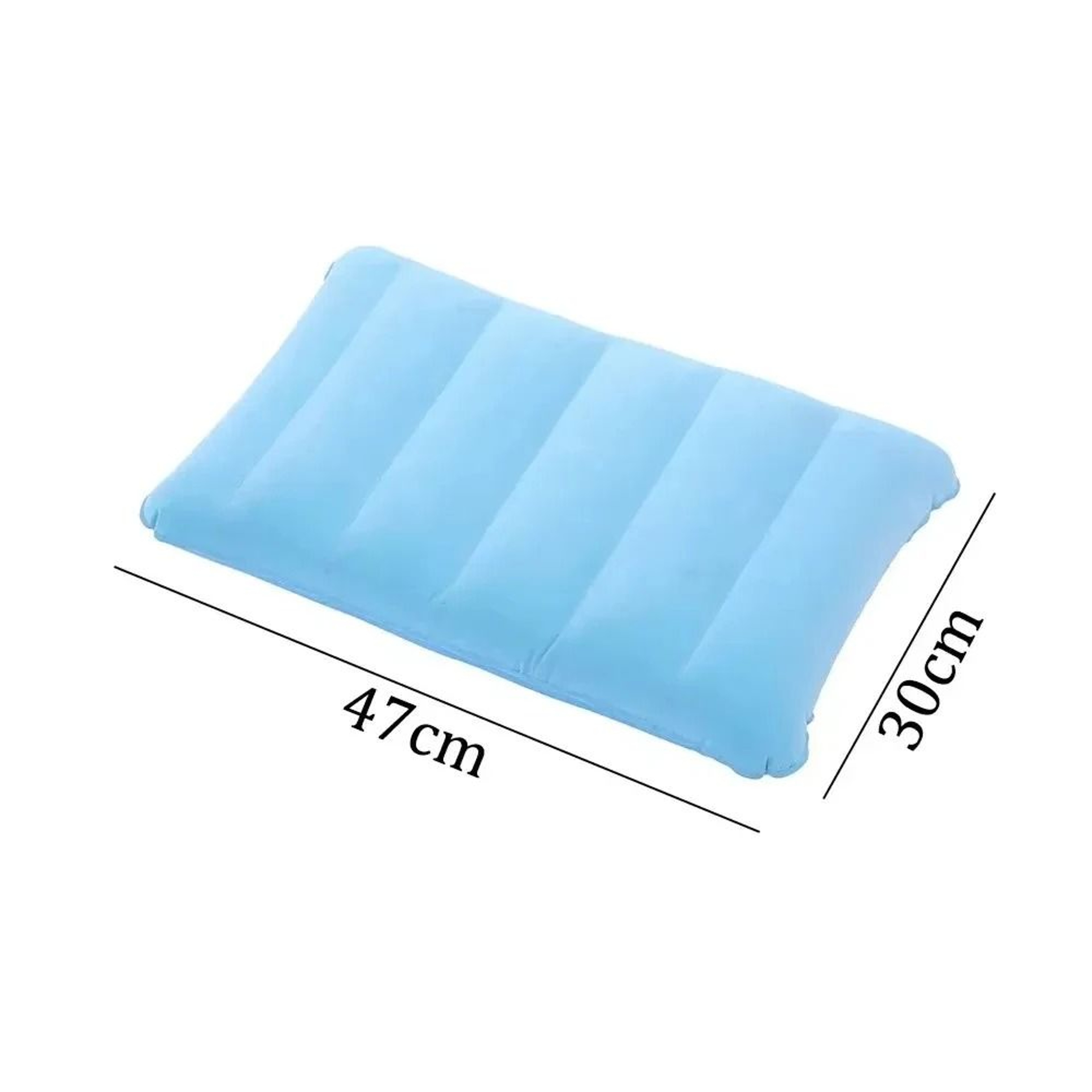 Portable Inflatable Air Cushion Pillow  Large 47x30cm Folding Square Travel Headrest 4