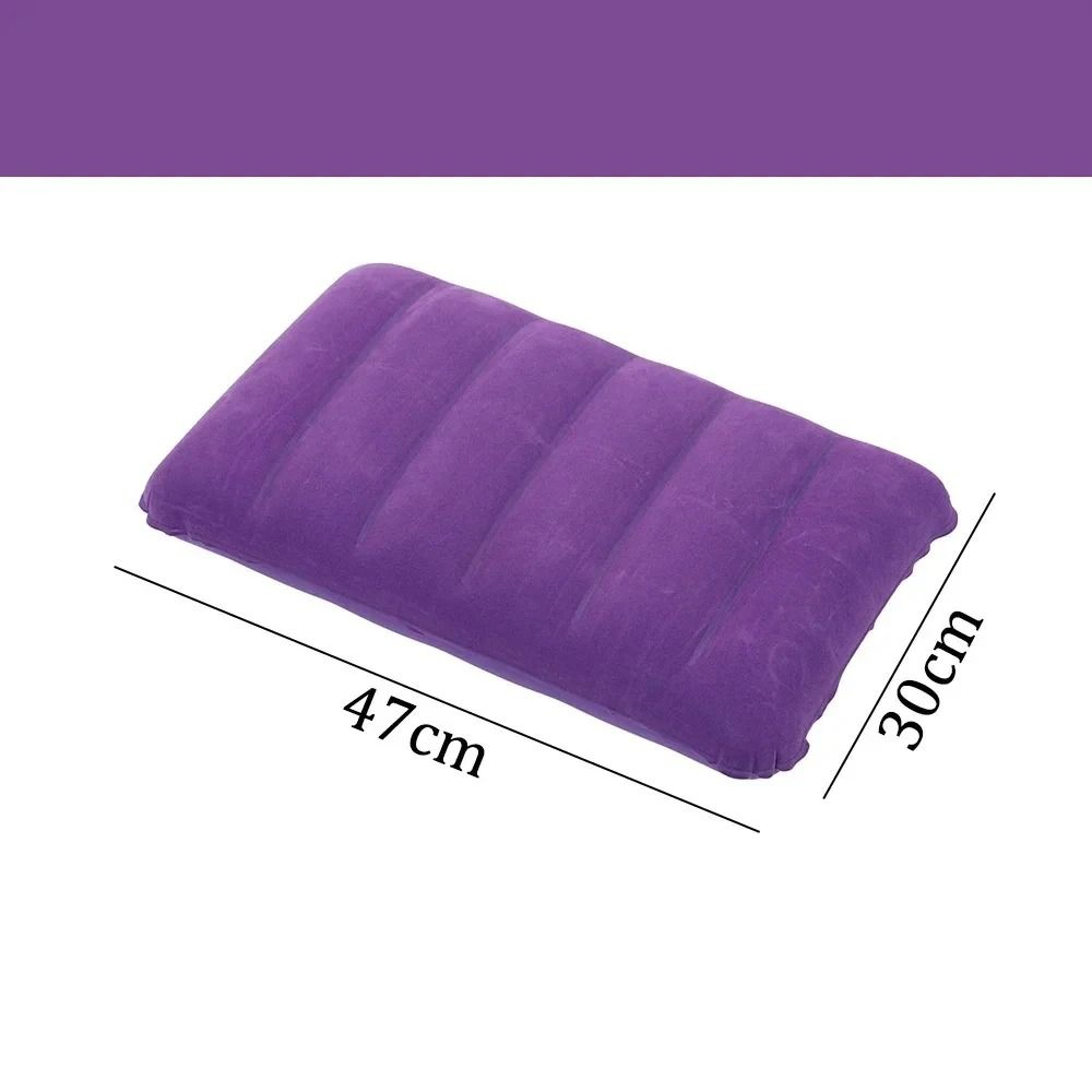 Portable Inflatable Air Cushion Pillow  Large 47x30cm Folding Square Travel Headrest 5