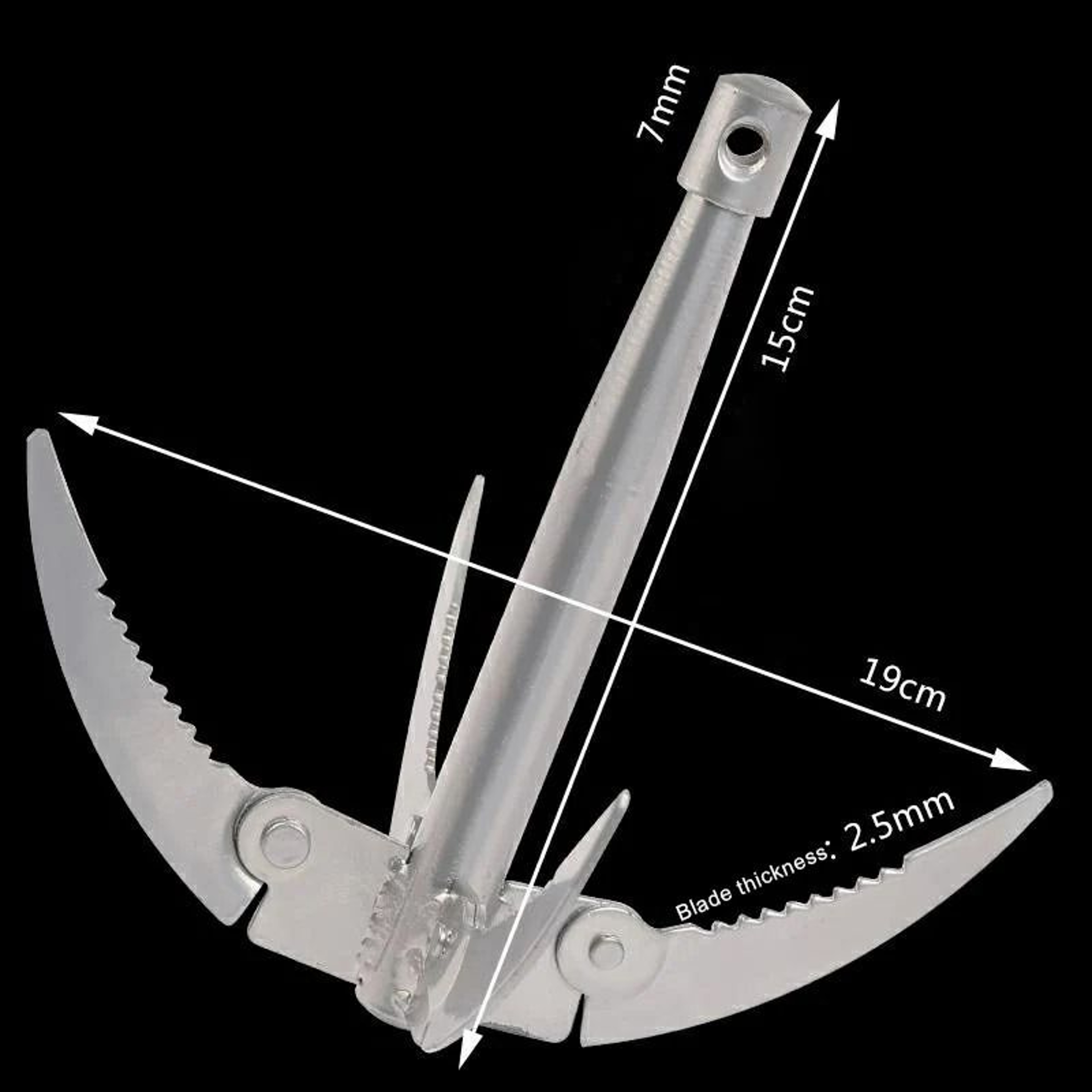 Folding Boat Anchor  Grappling Hook  Sturdy Survival Tool For Canoes Kayaks And Small Craft 2