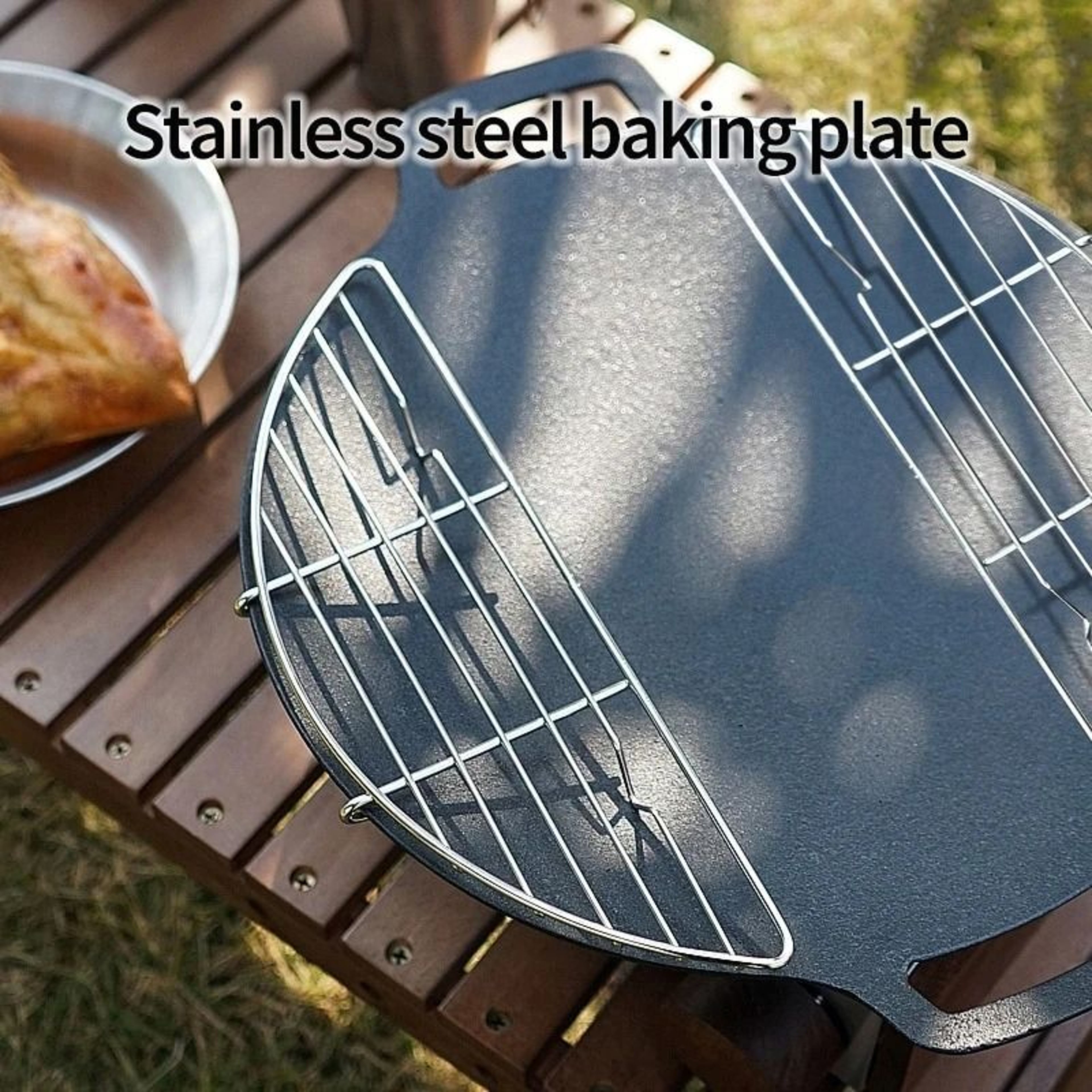 Stainless Steel Outdoor Barbecue Net  Steam Rack  Multifunctional AntiScorching Grill Grate 6