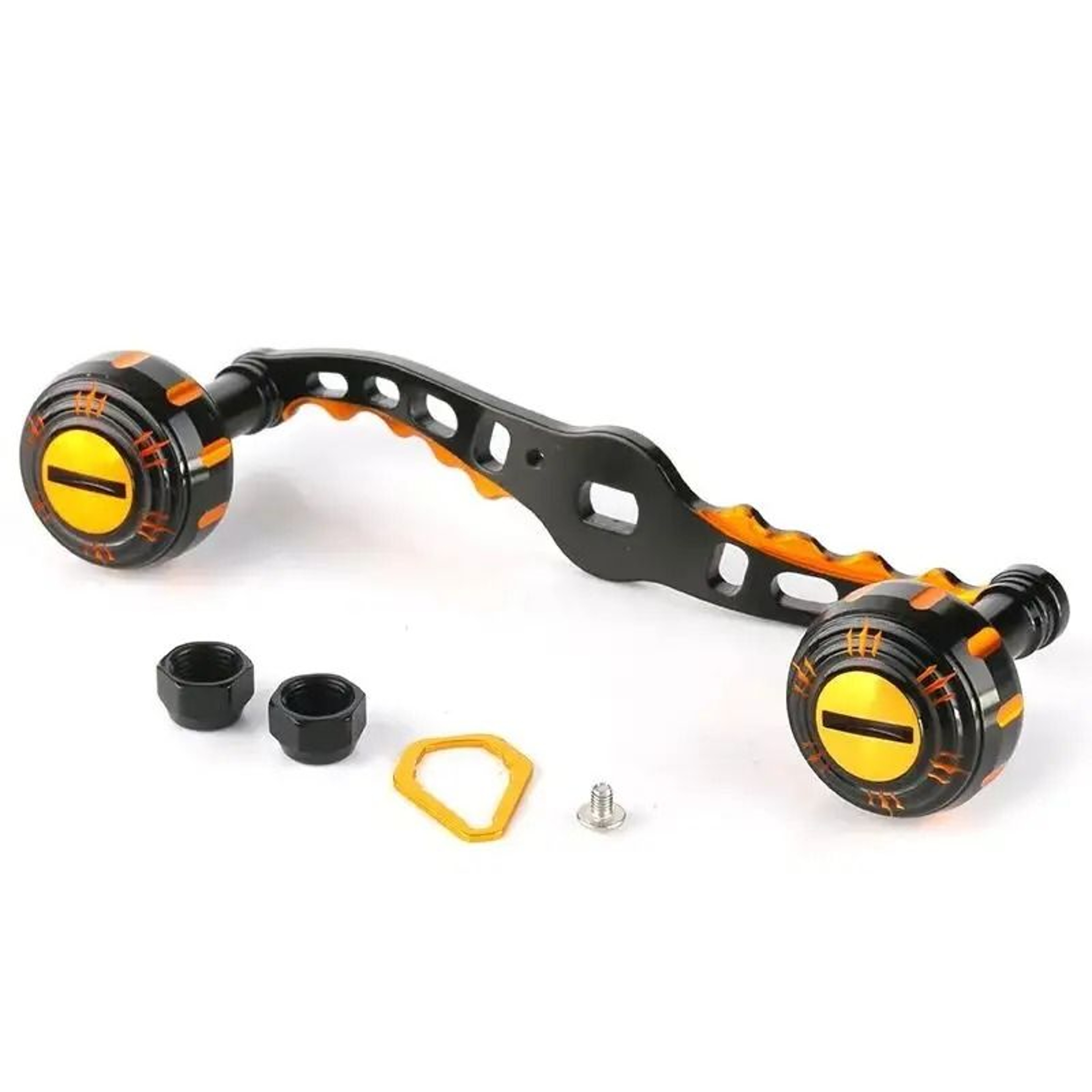 Lightweight Carbon Fiber Baitcasting Reel Handle  DIY Fishing Reel Upgrade Kit With MetalEVA Knobs 0