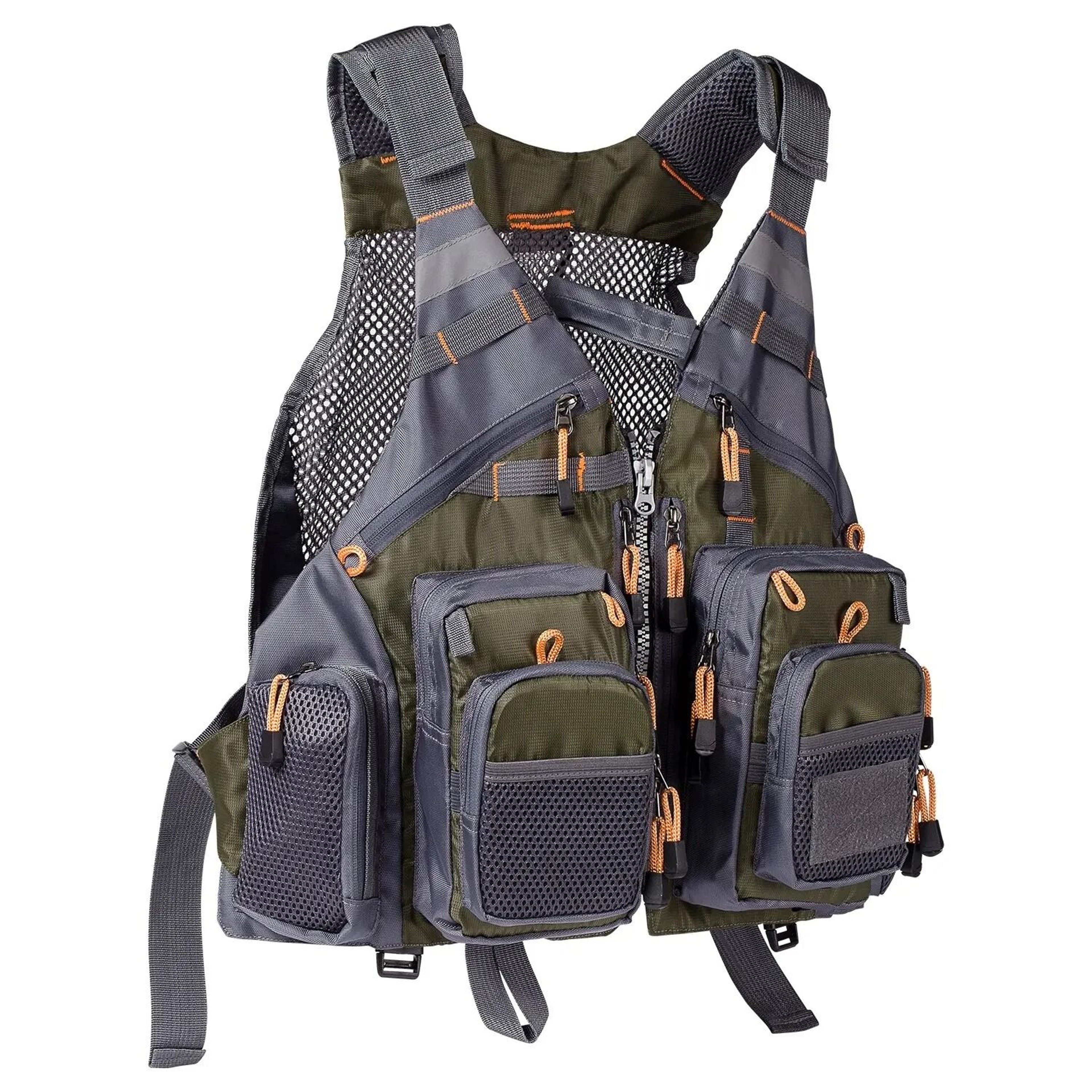 Breathable MultiPocket Fishing Vest  Adjustable Outdoor Safety Gear For Mountaineering  Hiking 8