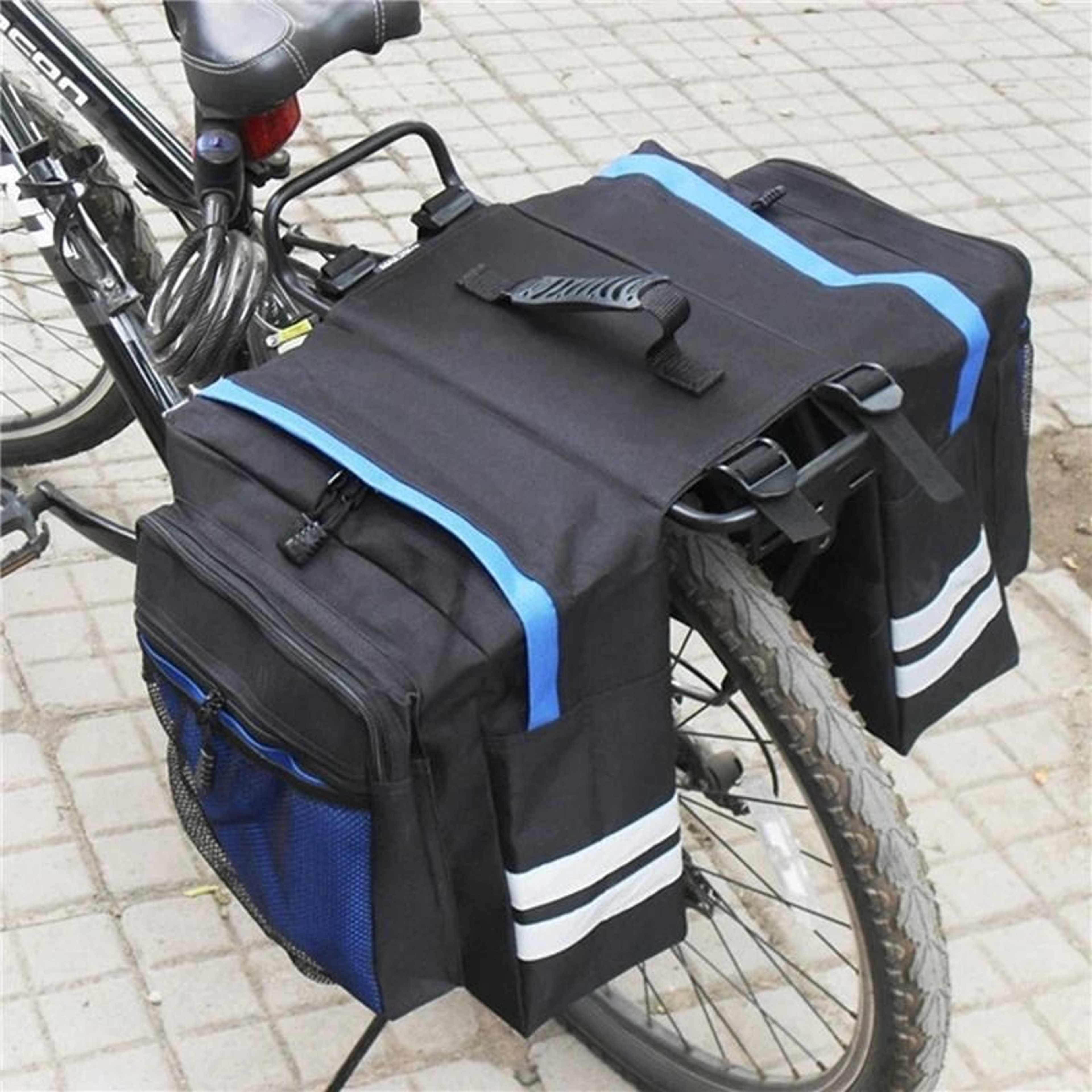 HeavyDuty MTB Bicycle Carrier Bag  Waterproof Rear Rack Trunk Pannier For LongDistance Travel 0