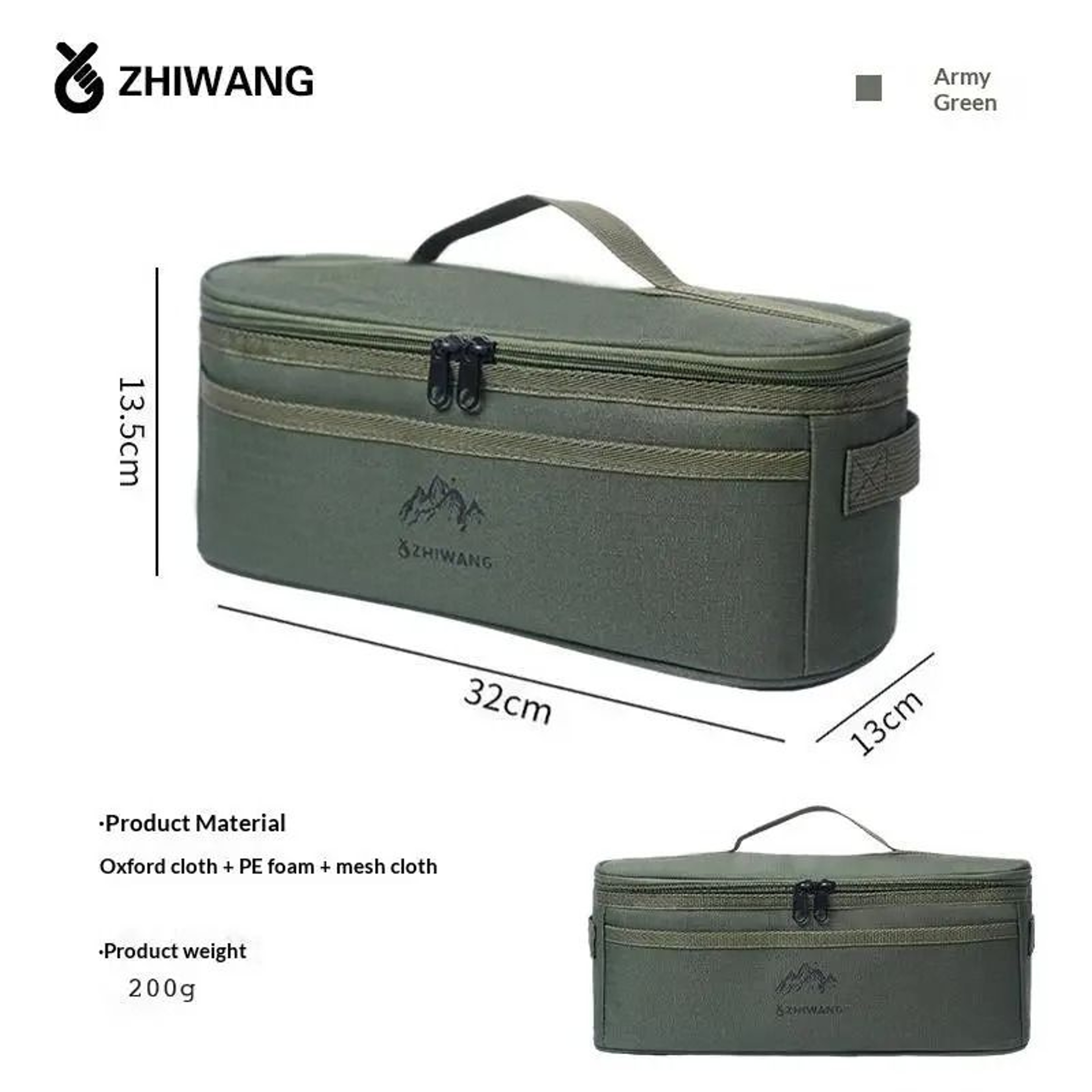 Outdoor MultiFunctional Tableware Storage Bag  Portable Oxford Cloth Organizer For Camping  Picnics 4