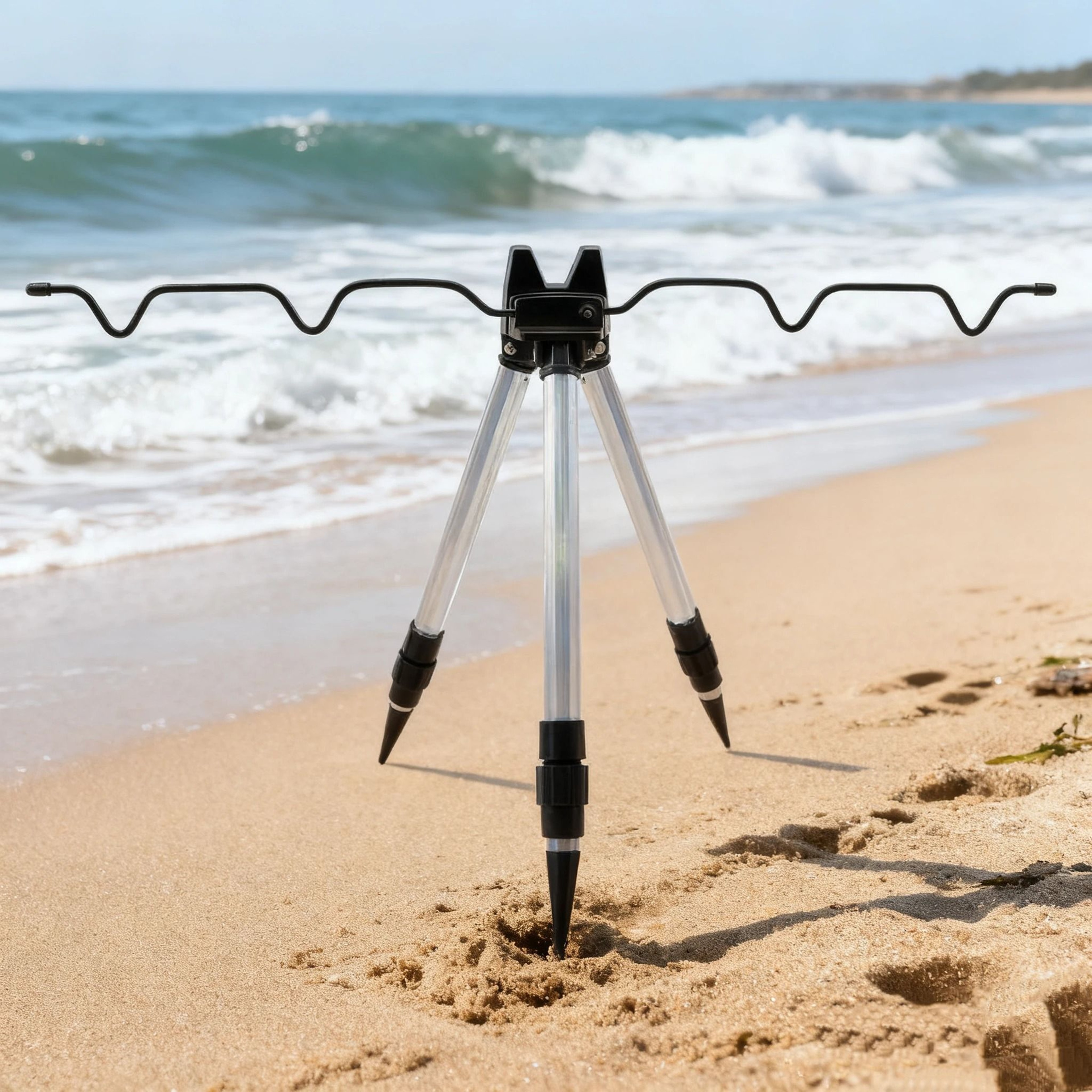 Telescopic Fishing Rod Tripod Stand  CorrosionResistant Aluminum Sea Pole Support Frame 1