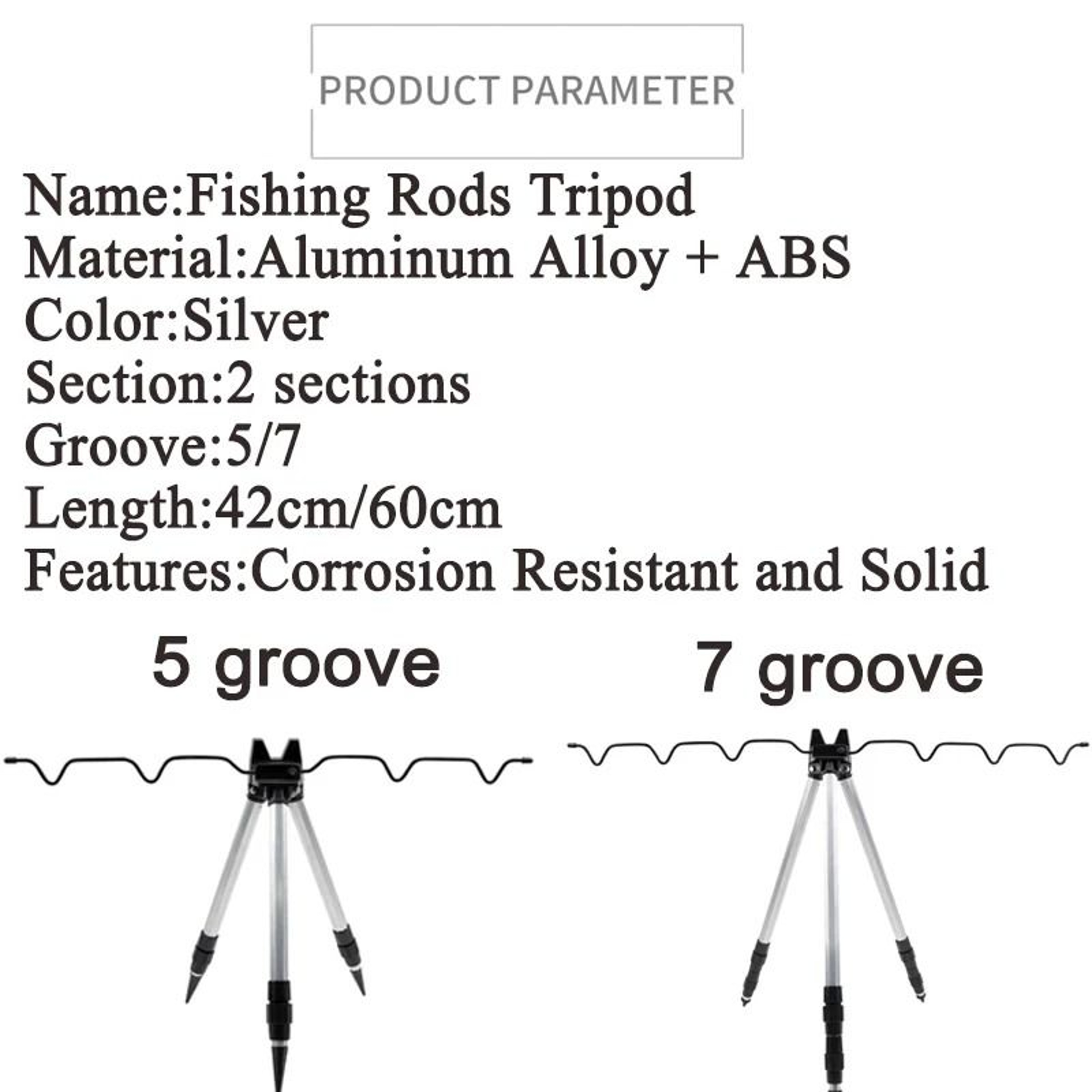 Telescopic Fishing Rod Tripod Stand  CorrosionResistant Aluminum Sea Pole Support Frame 5