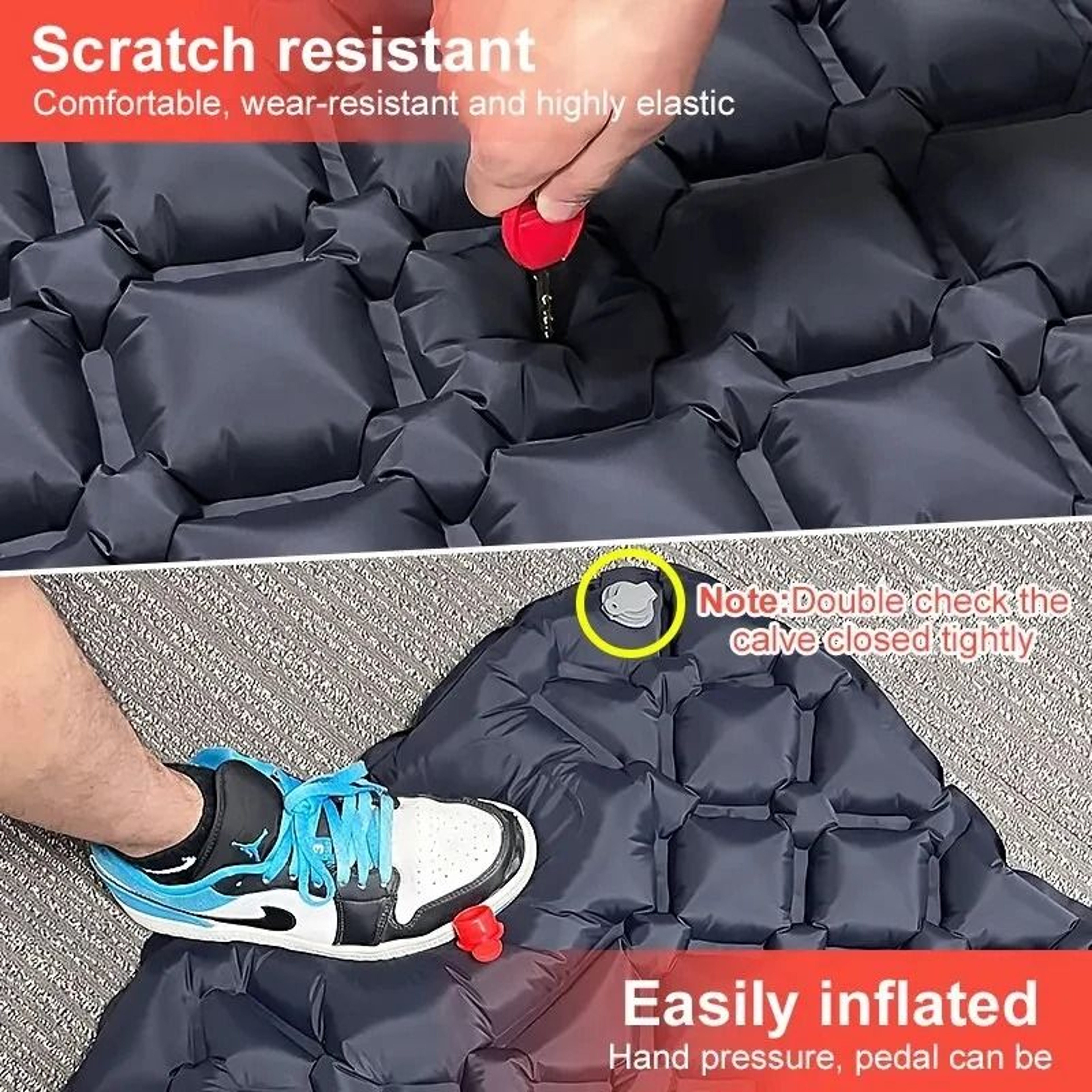 Ultralight Outdoor Camping Air Mattress  Portable Inflatable Sleeping Pad With Builtin Pump  Pillow 1