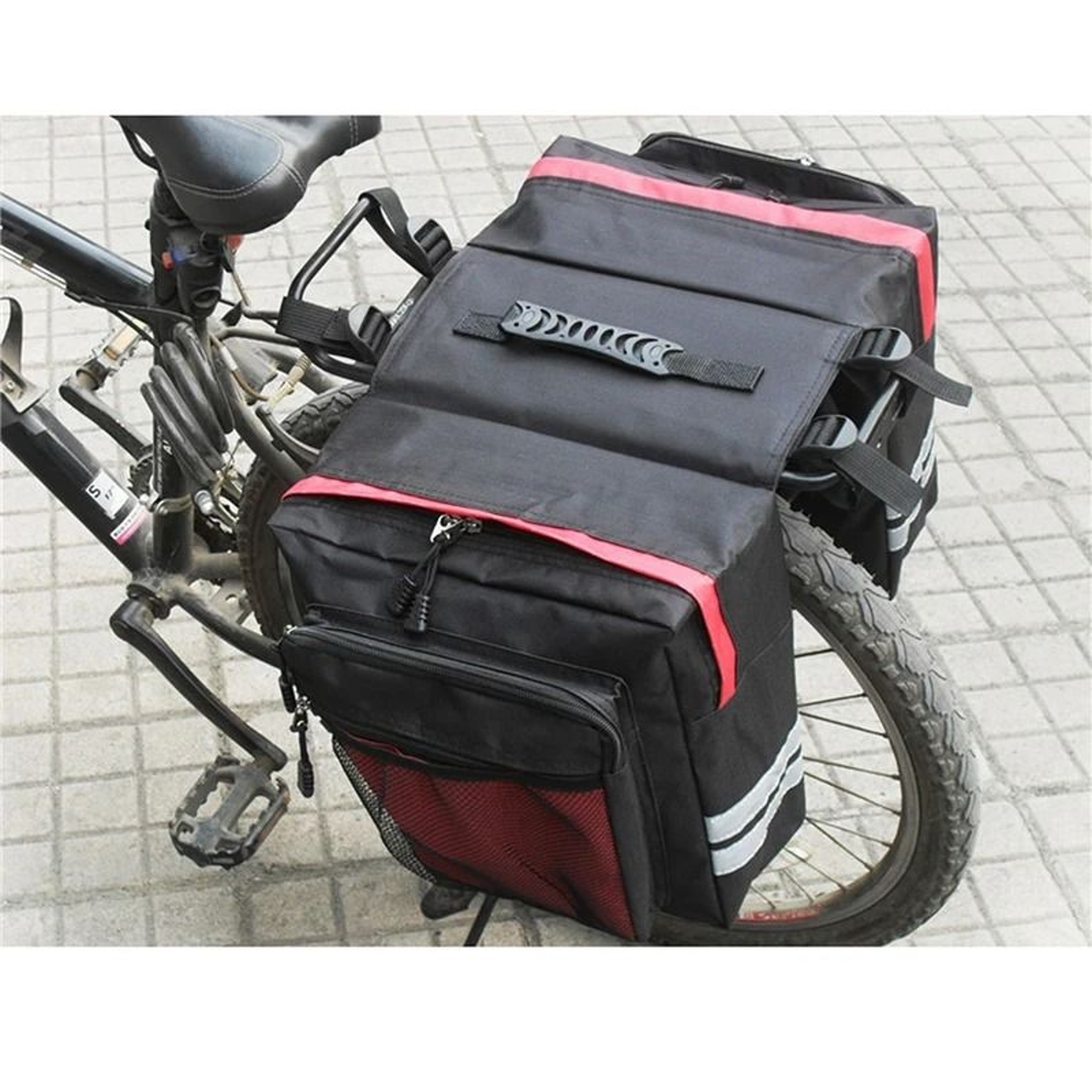 MTB Bicycle Carrier Rear Rack Trunk Bag  Durable DoubleSide Pannier For Travel  Commuting 3