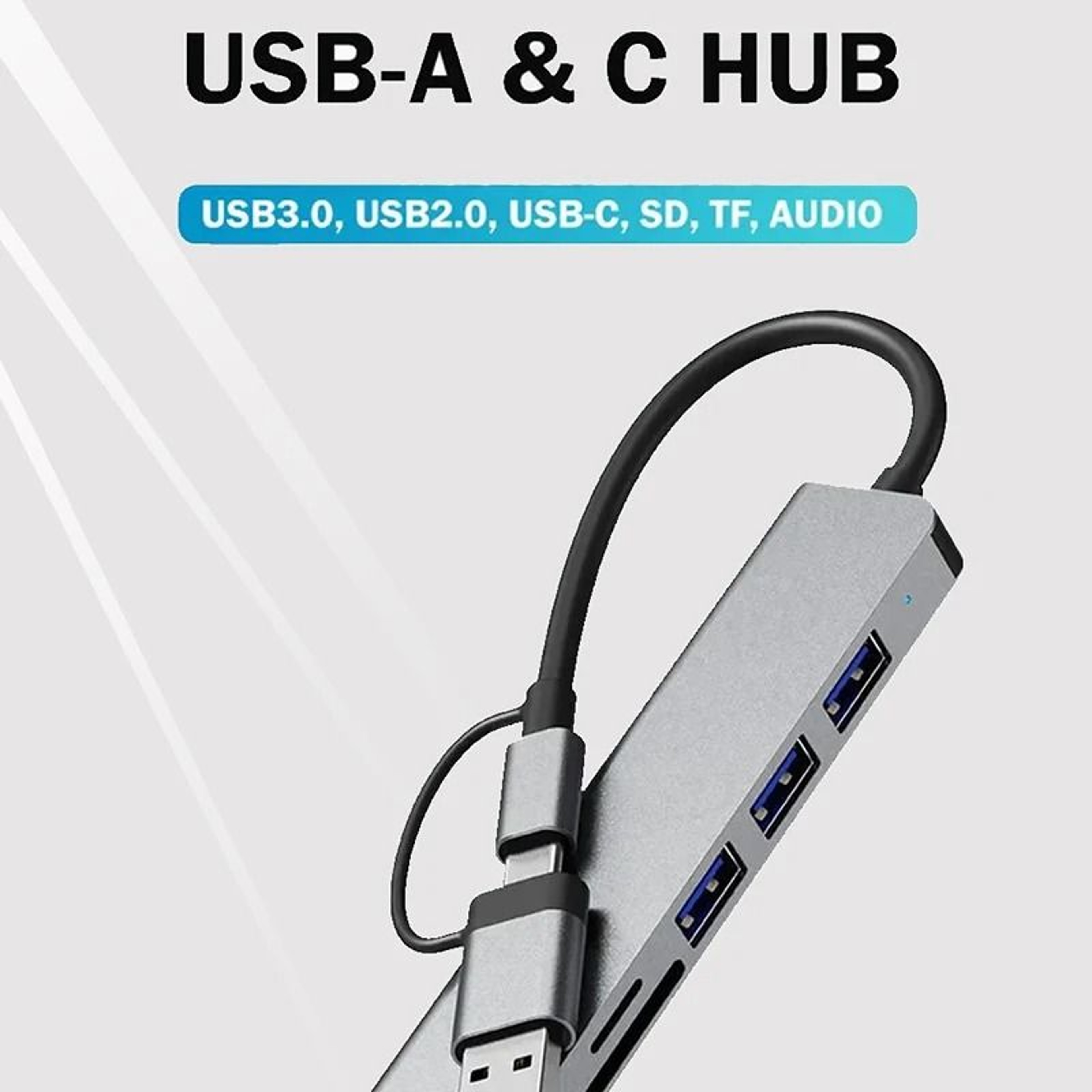 8in2 USB 30  USBC Docking Station  Aluminum Multiport Adapter With SDTF Card Reader For Laptops  PC 2