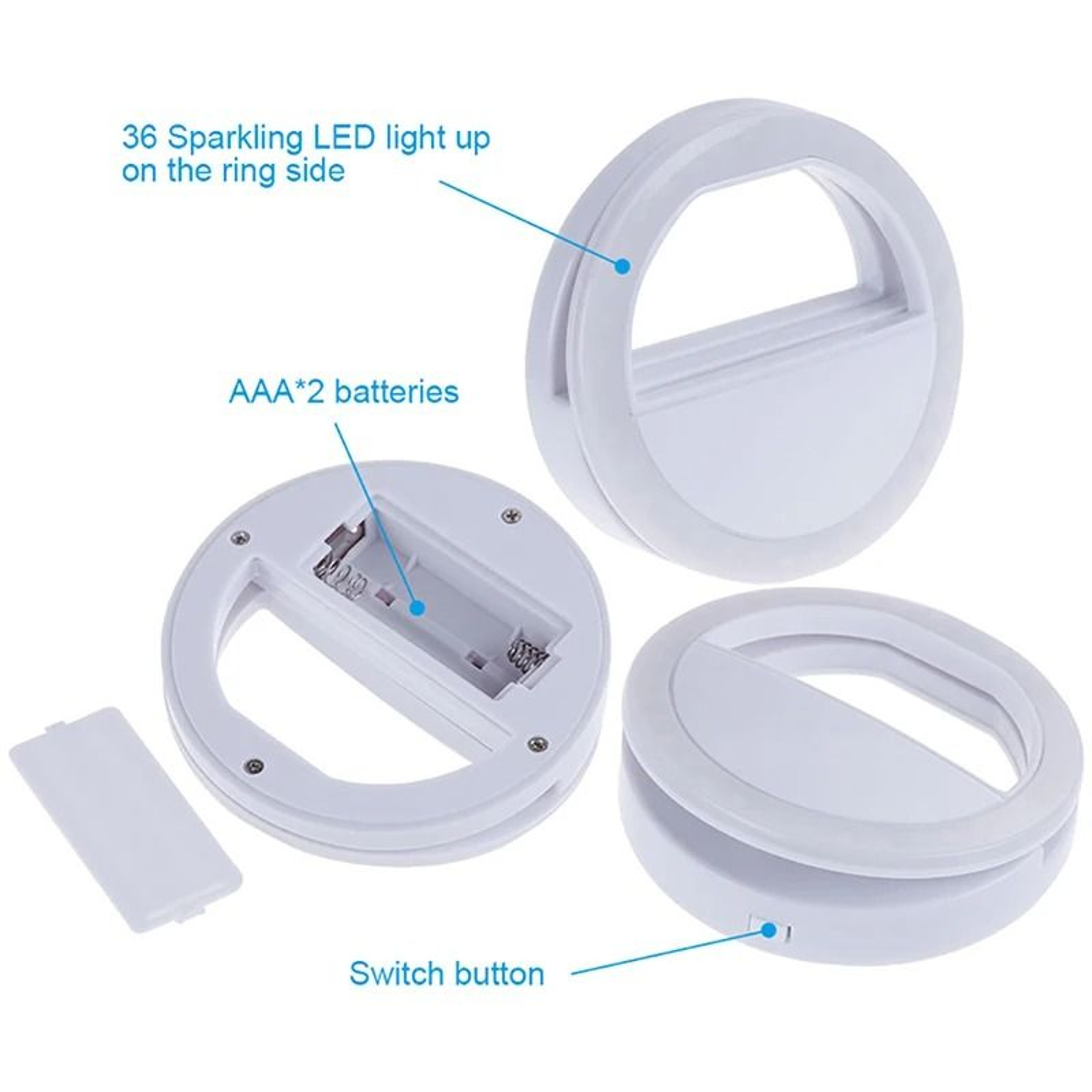 LED Light Ring Phone Lens Selfie Light  Adjustable Brightness Mini Fill Lamp For IPhone Android  La 5