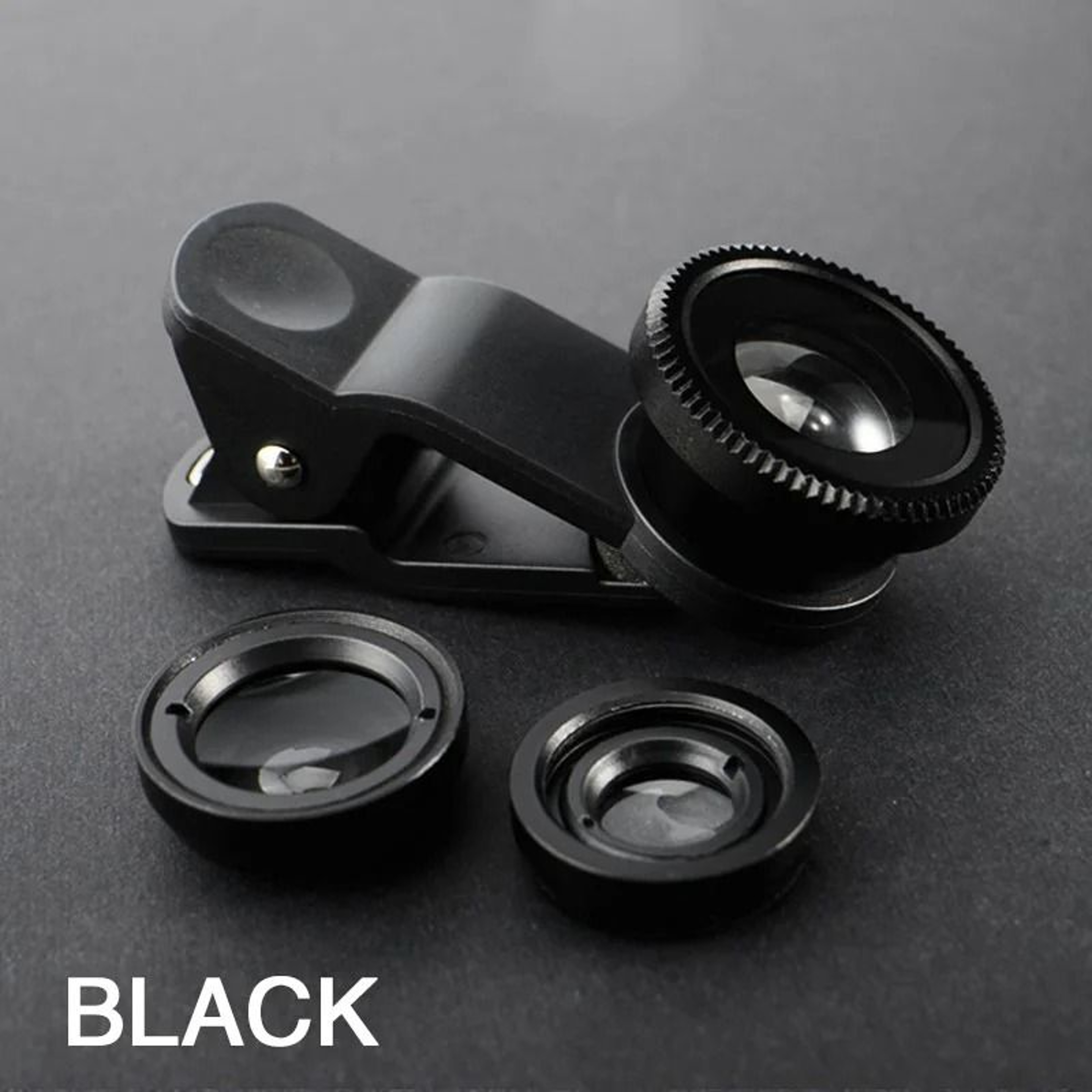 Universal 3in1 Phone Lens Kit  Fisheye 067X Wide Angle  Macro Lens With Secure Clip For IPhone  And 10