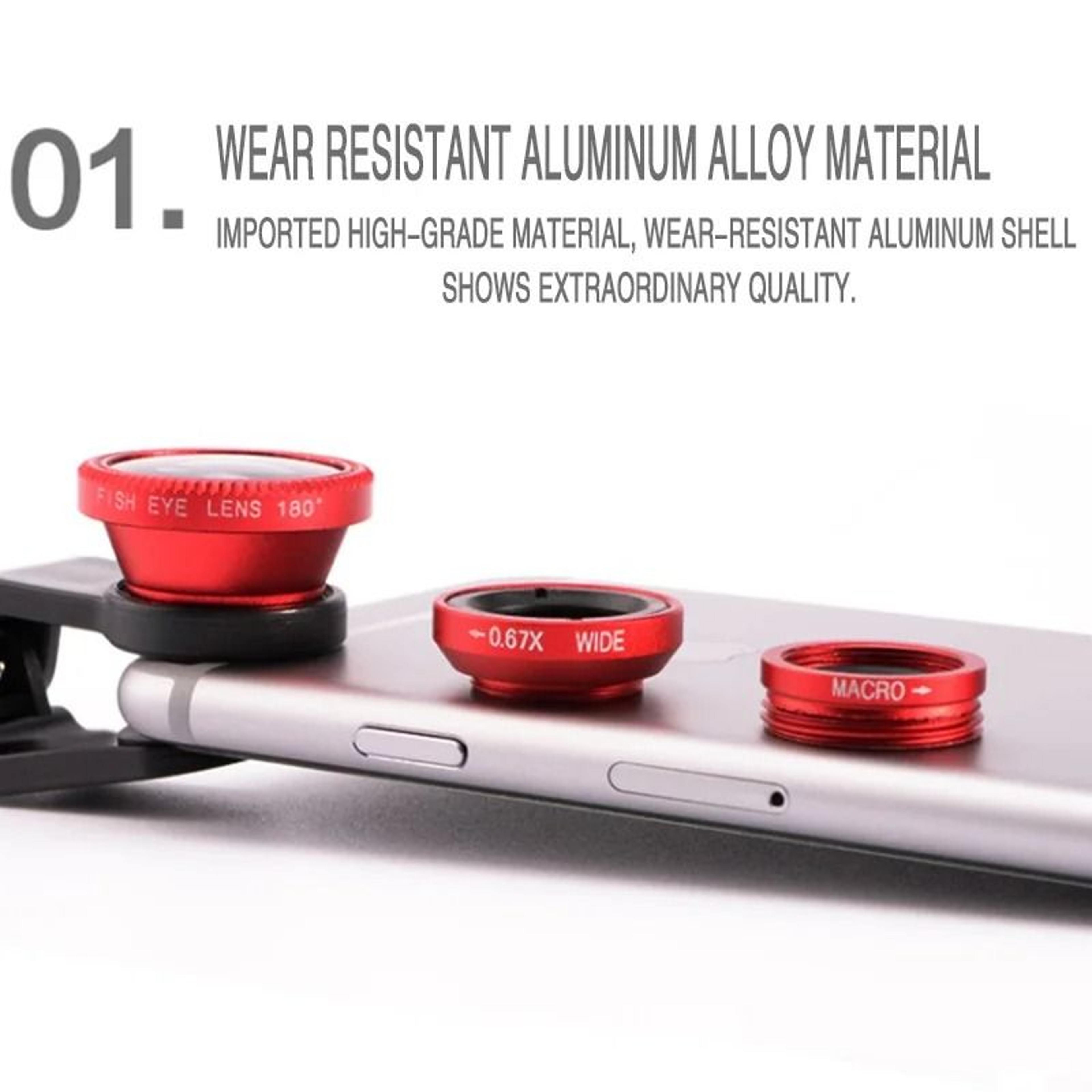Universal 3in1 Phone Lens Kit  Fisheye 067X Wide Angle  Macro Lens With Secure Clip For IPhone  And 3